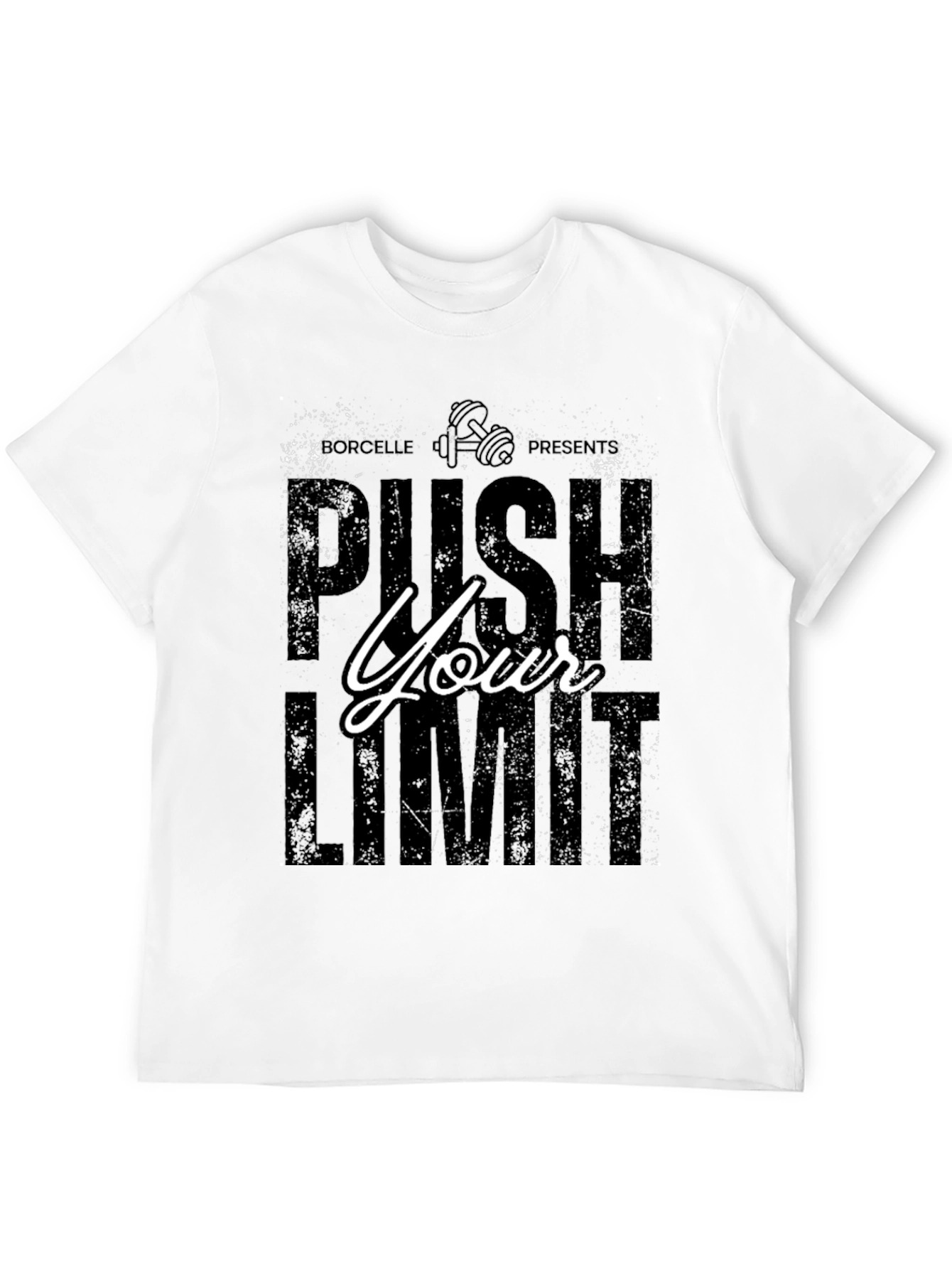 Push Your Limit Black Graphic Tee