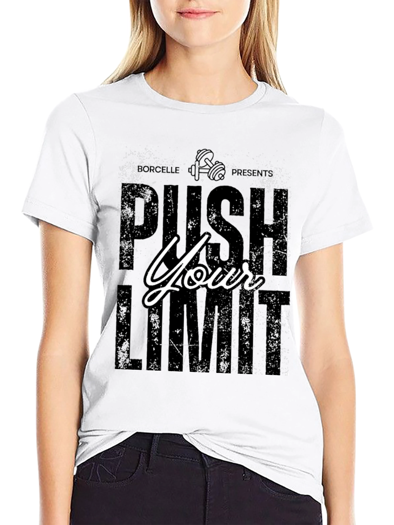 Push Your Limit Black Graphic Tee