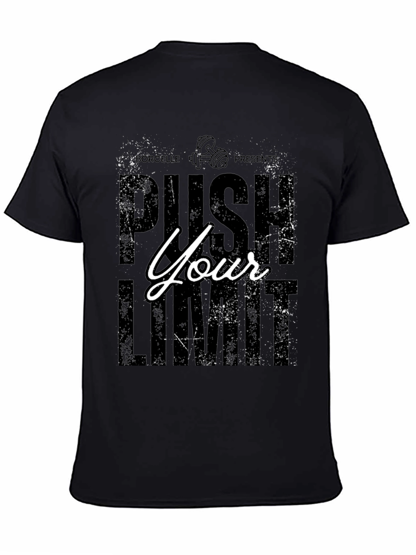 Push Your Limit Black Graphic Tee