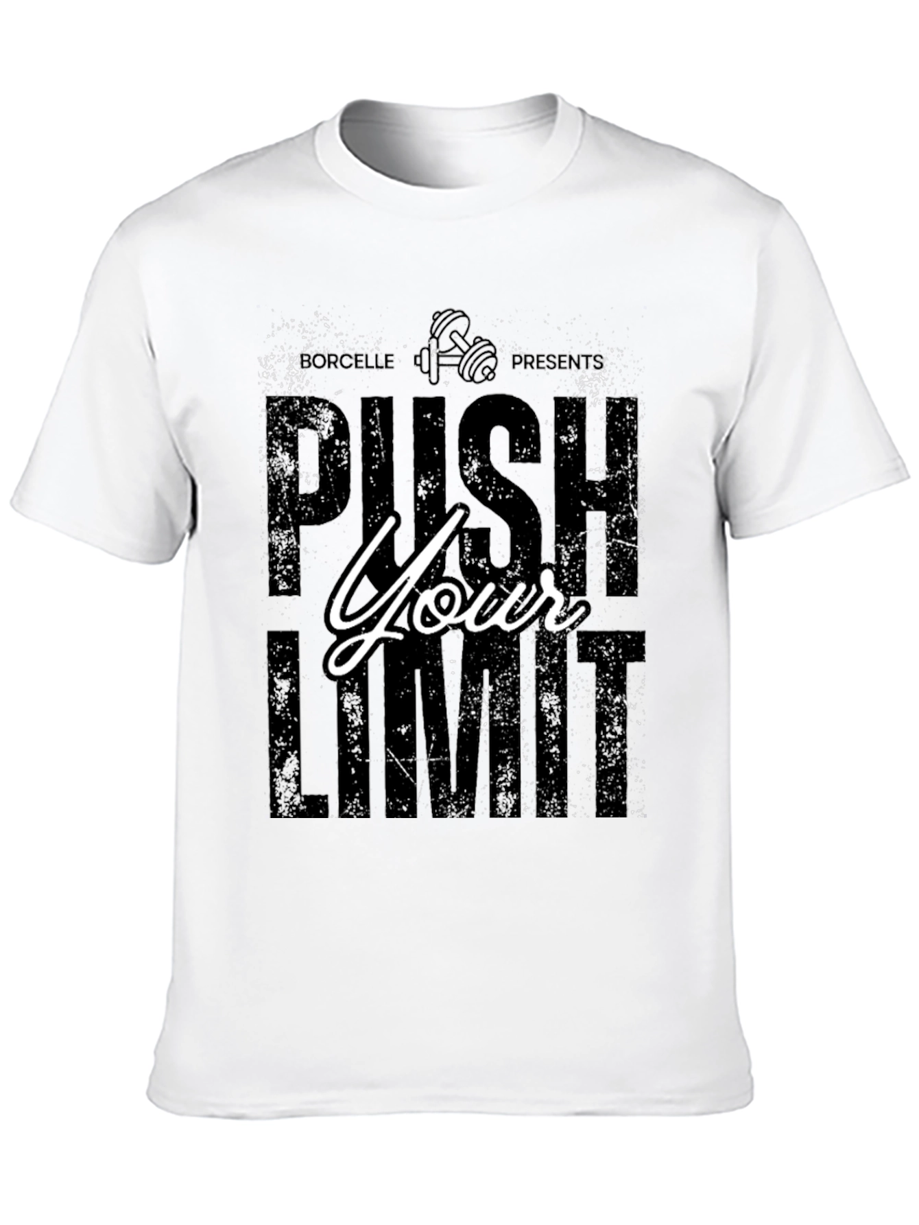 Push Your Limit Black Graphic Tee