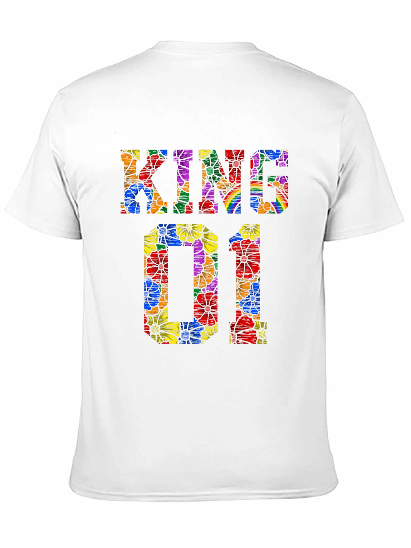 Kind 01 Floral Print Black T-Shirt