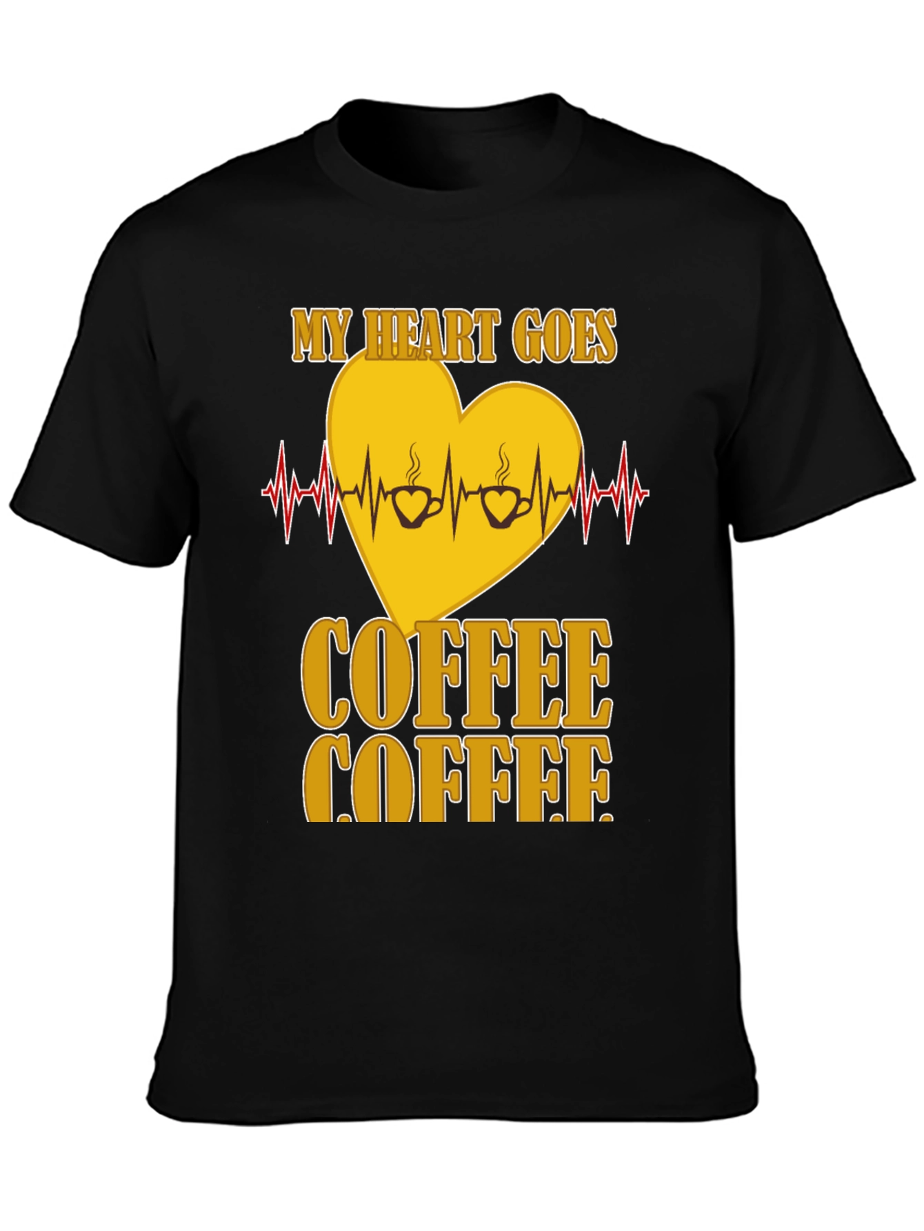 Coffee Lovers Heartbeat T-Shirt
