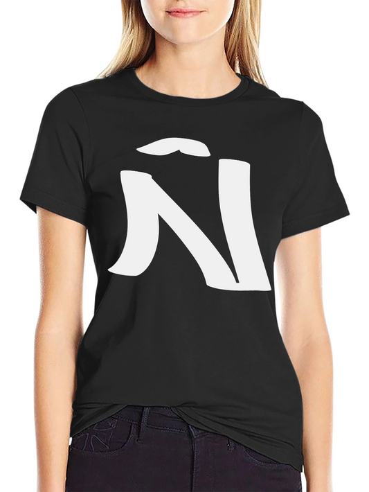 Black T-Shirt with White Ñ Design