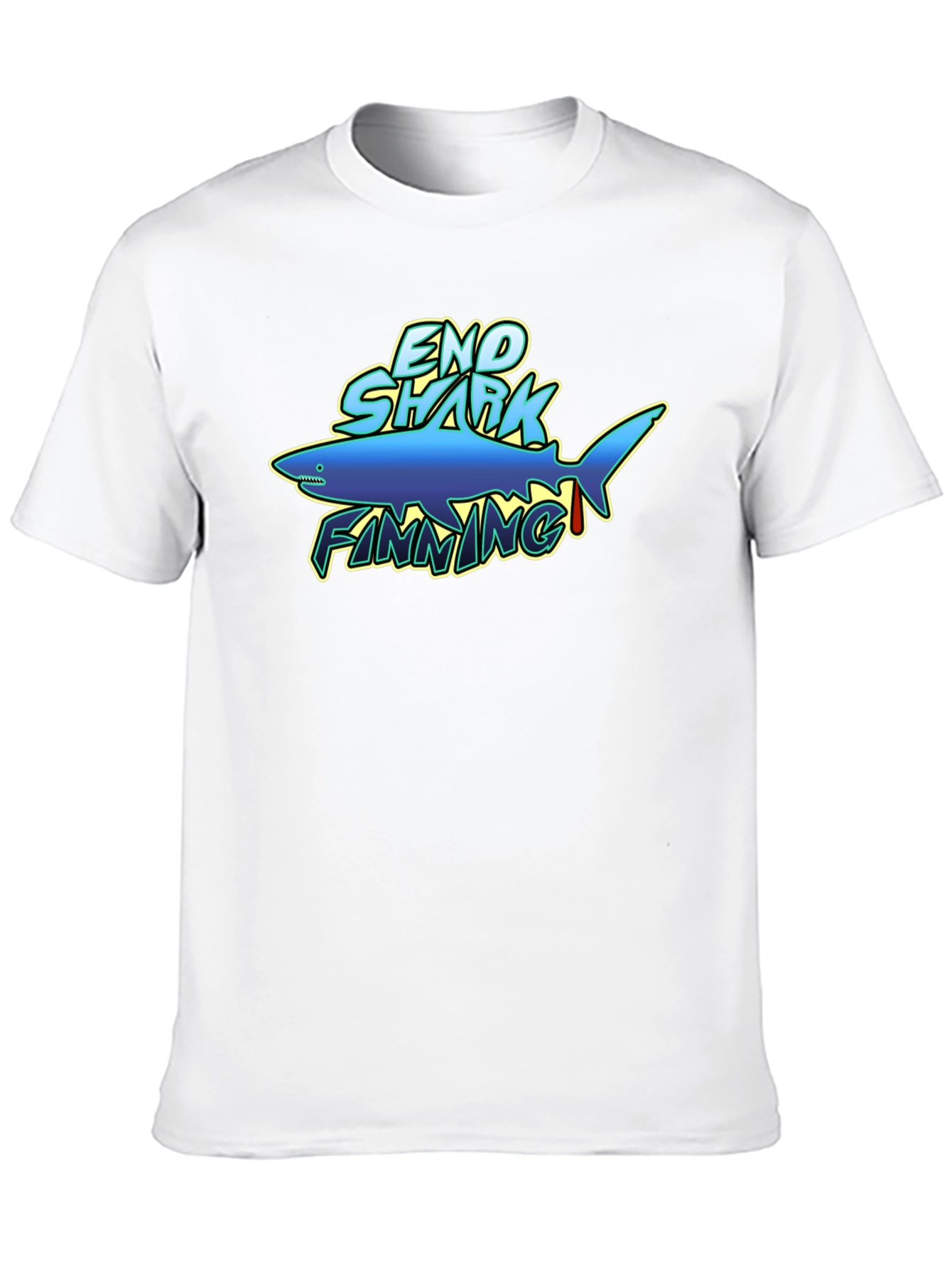 End Shark Finning Graphic Black T-Shirt