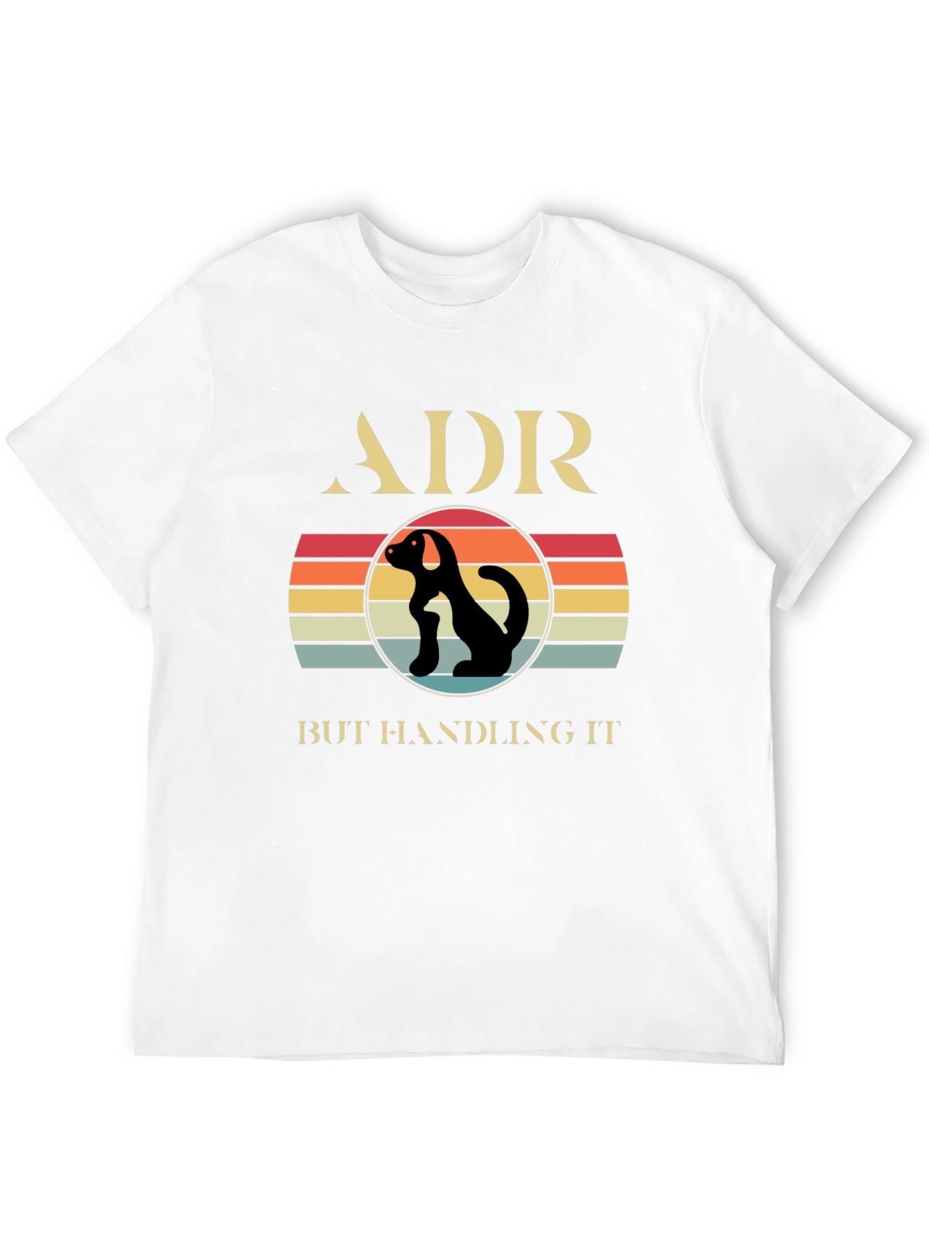 ADR Dog Silhouette Retro Style T-Shirt