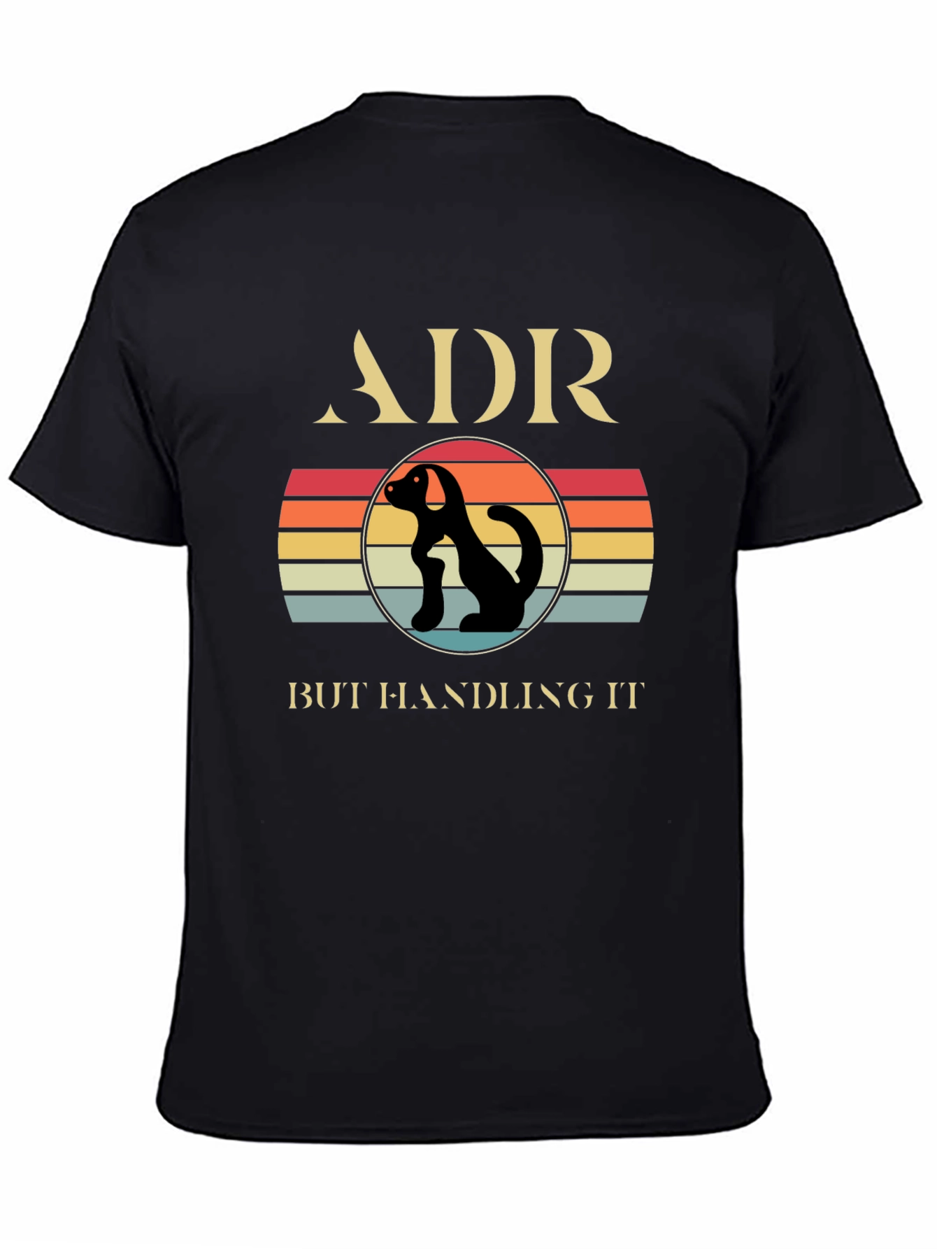 ADR Dog Silhouette Retro Style T-Shirt