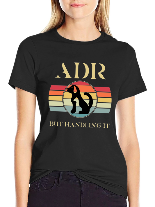 ADR Dog Silhouette Retro Style T-Shirt