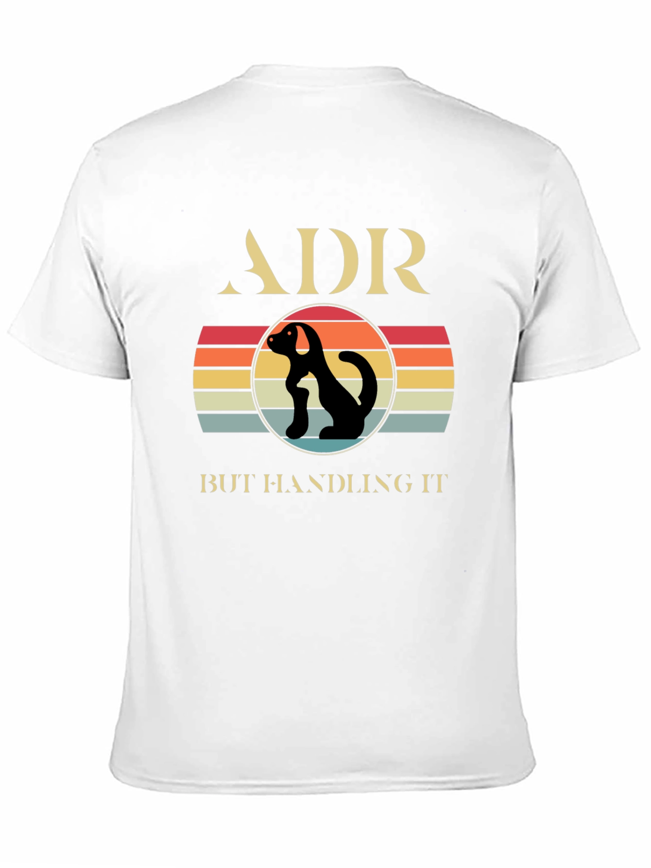 ADR Dog Silhouette Retro Style T-Shirt