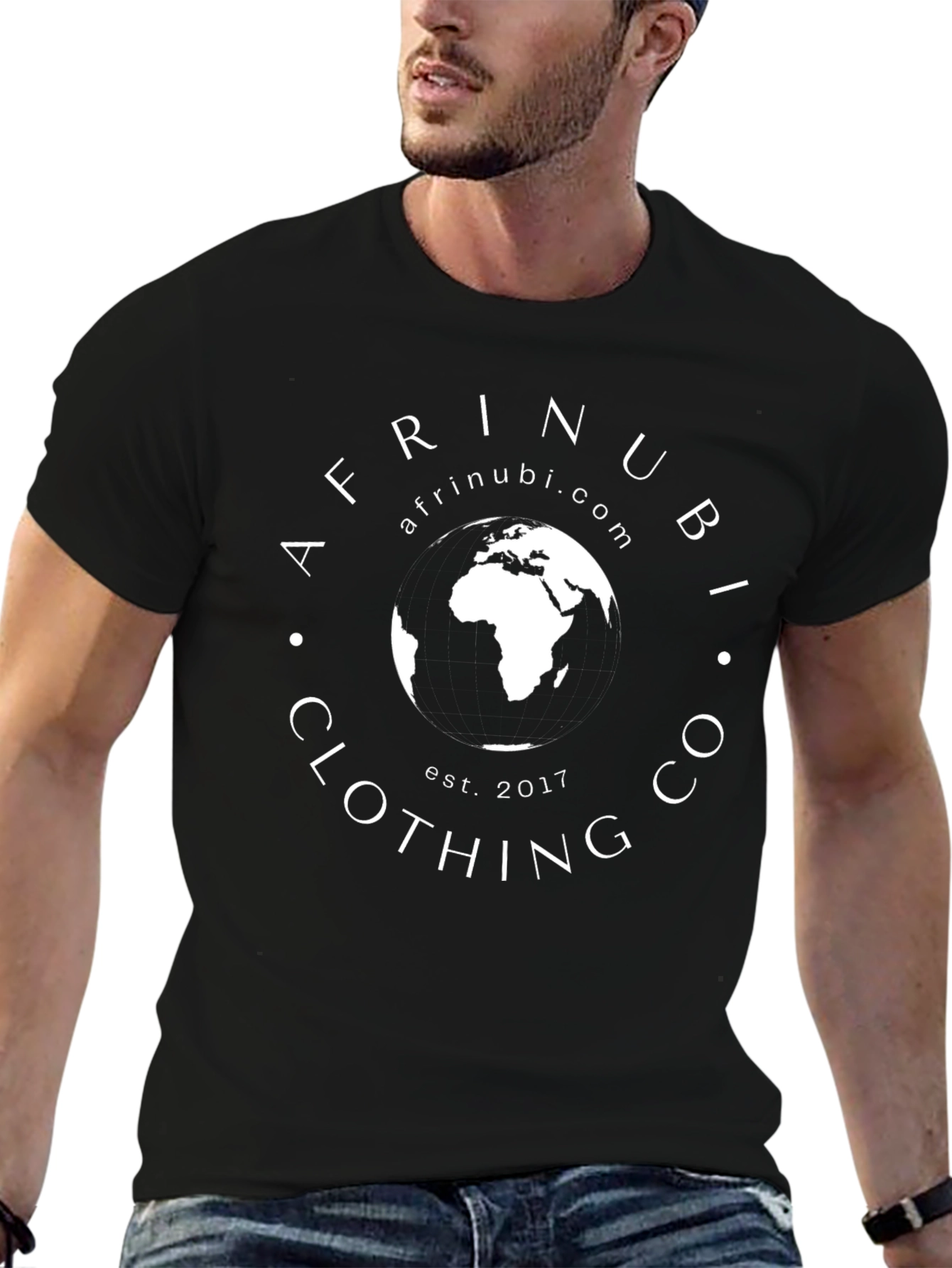 Afrinubi Clothing Black Graphic T-Shirt