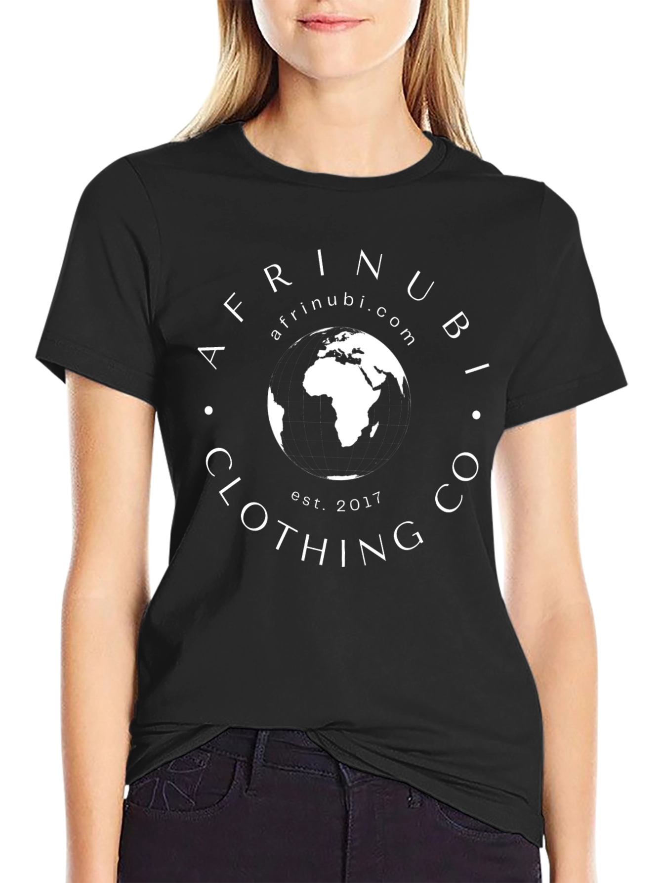 Afrinubi Clothing Black Graphic T-Shirt