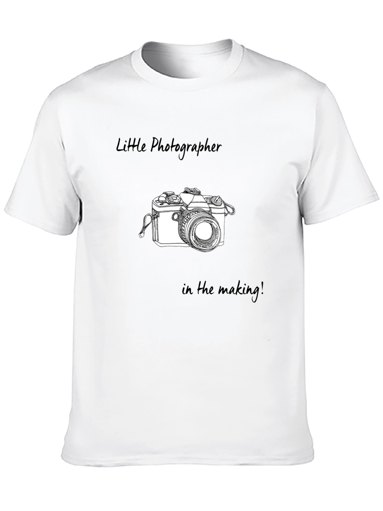 Little Photographer Tee - Black Graphic T-Shirt