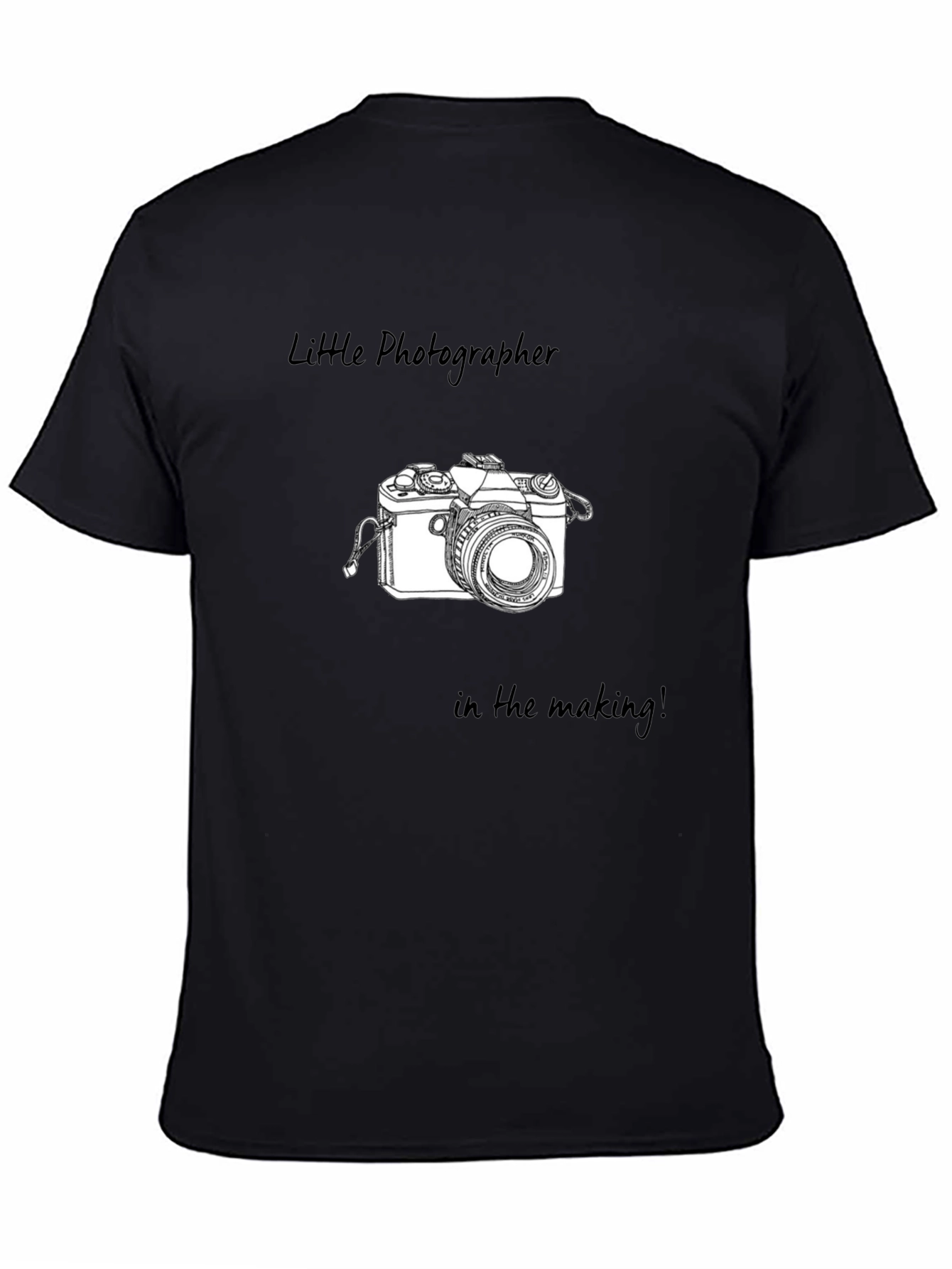 Little Photographer Tee - Black Graphic T-Shirt
