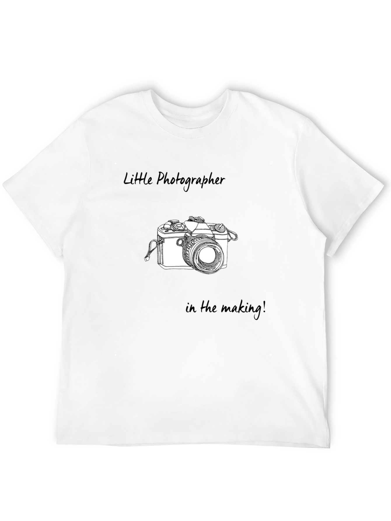 Little Photographer Tee - Black Graphic T-Shirt