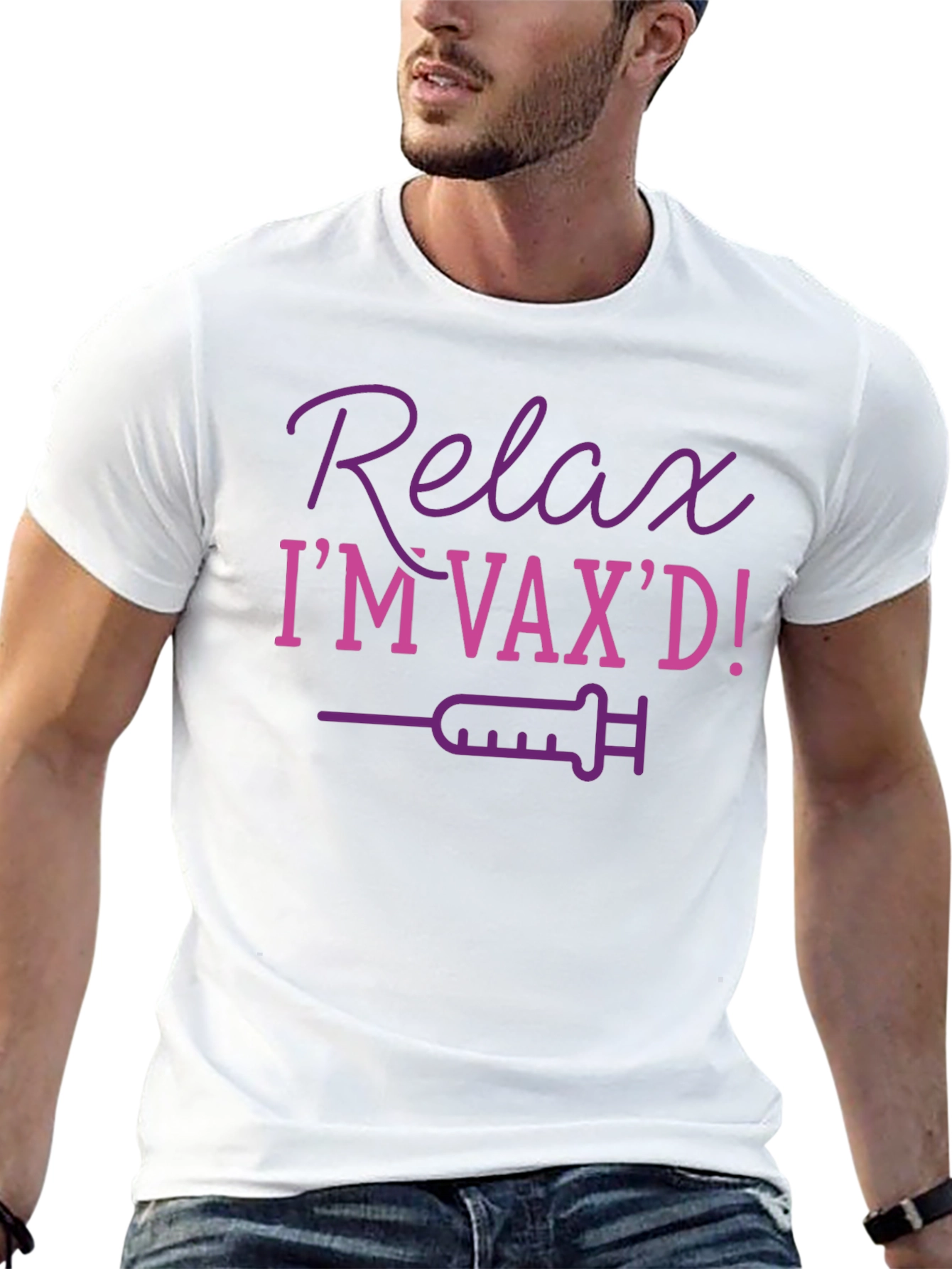 Relax Im Vaxd T-Shirt Funny Vaccination Top