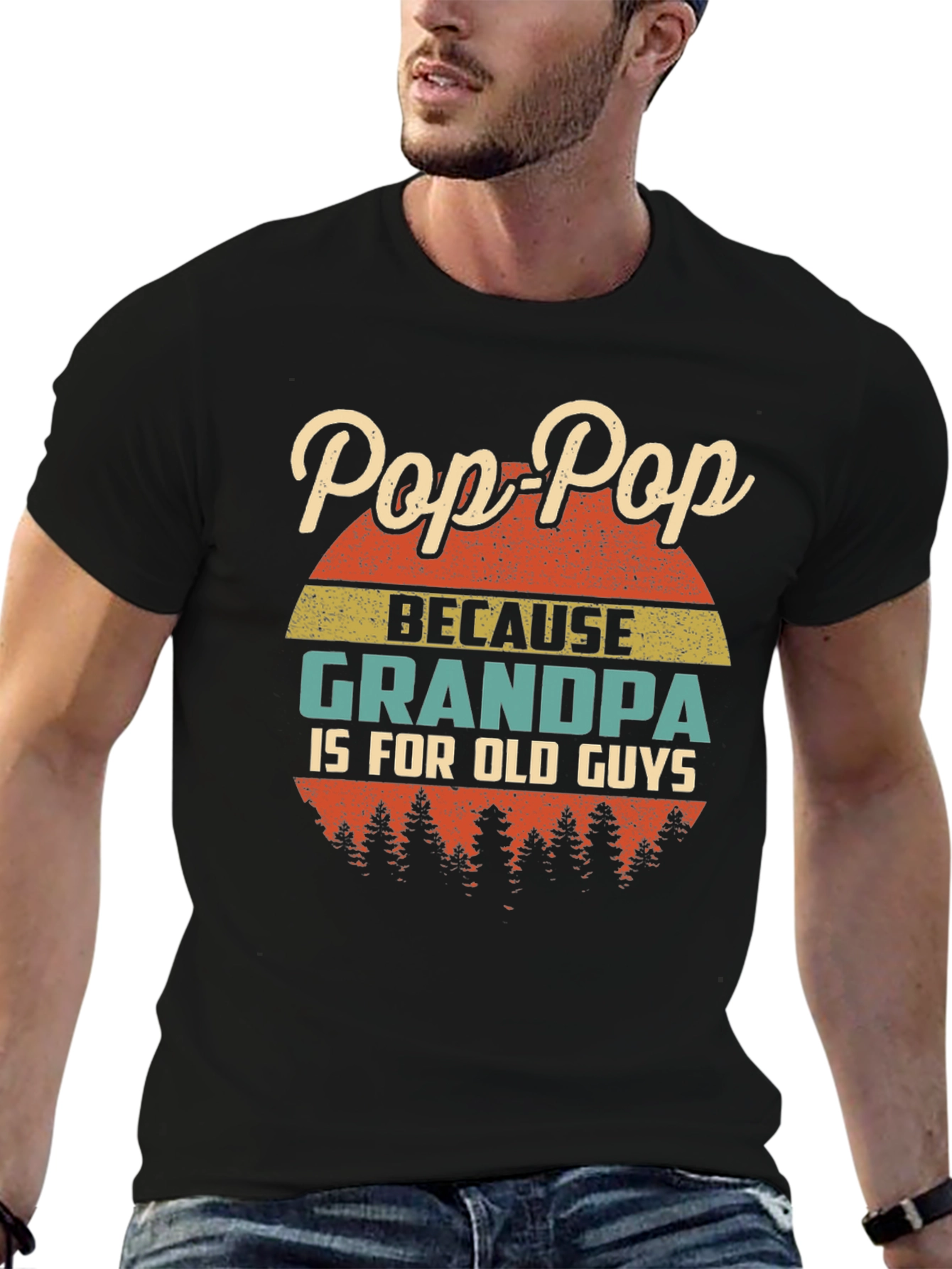 Pop-Pop Grandpa Funny Graphic T-Shirt