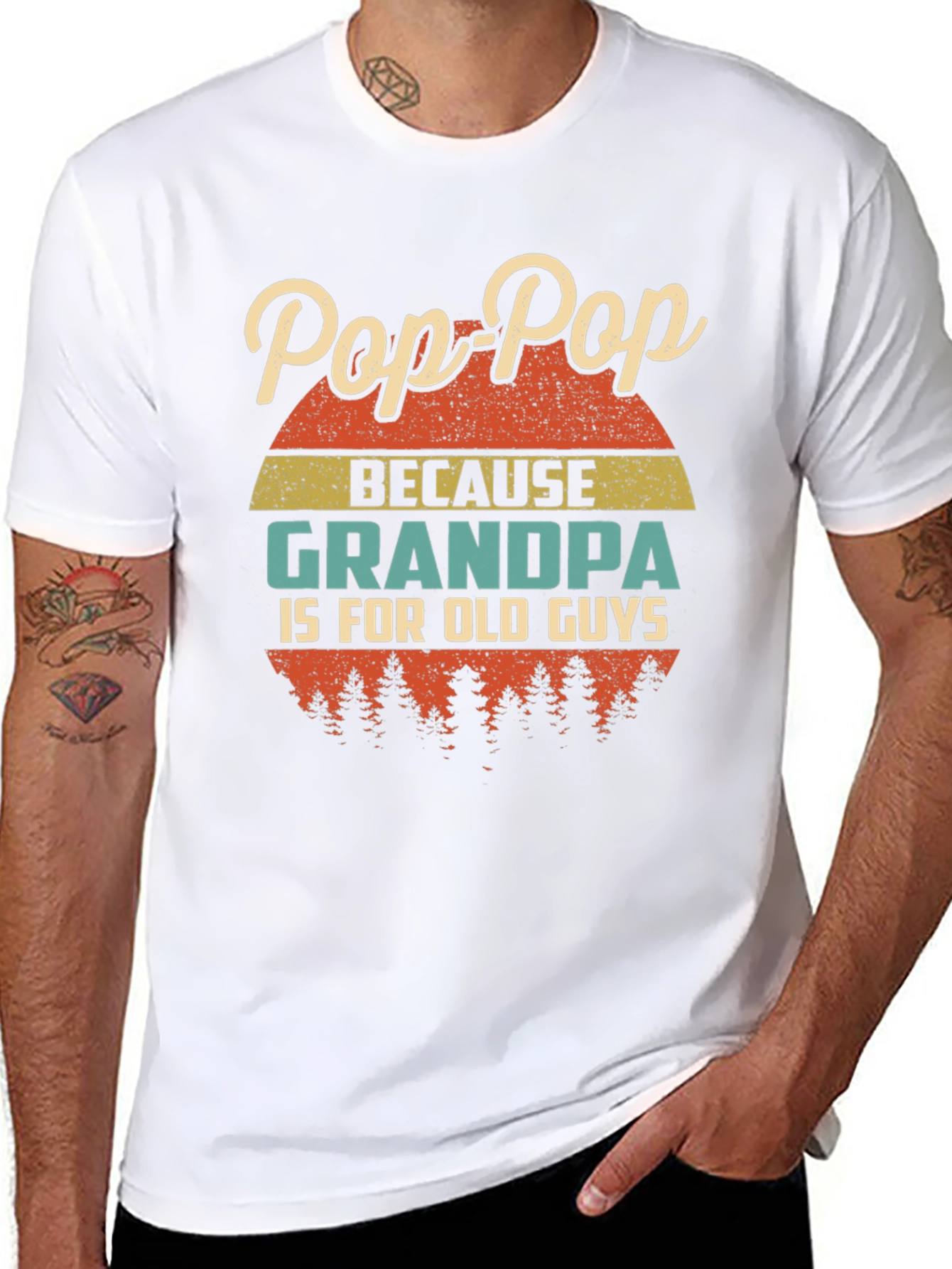 Pop-Pop Grandpa Funny Graphic T-Shirt