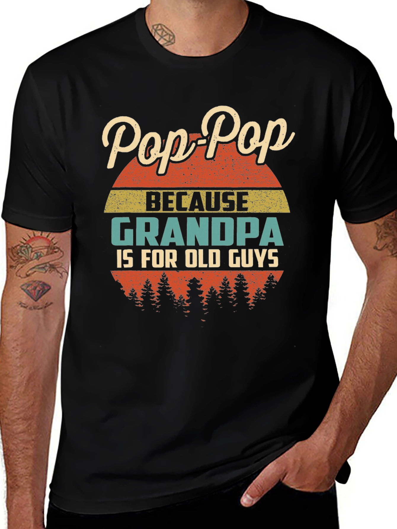 Pop-Pop Grandpa Funny Graphic T-Shirt
