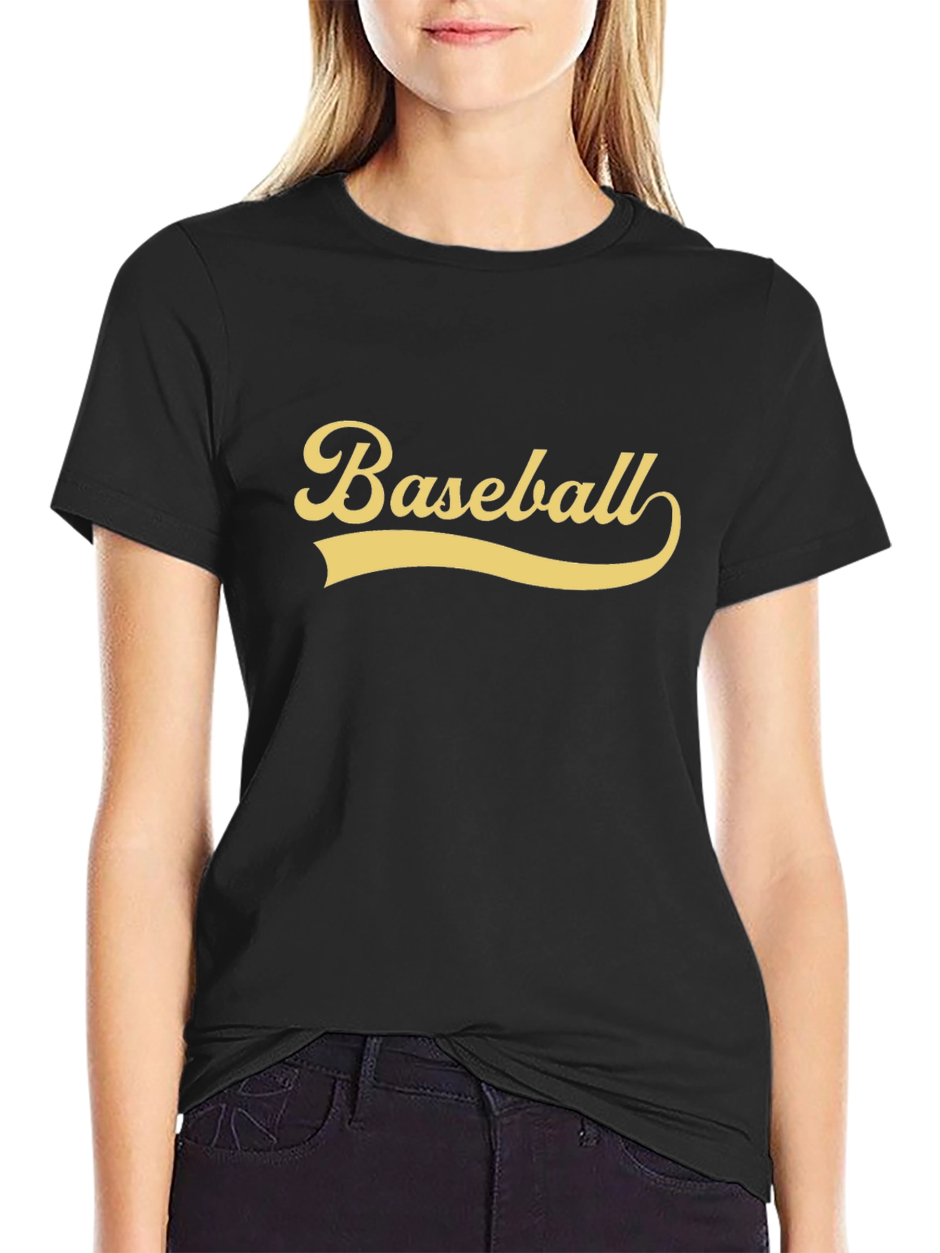 Baseball Graphic T-Shirt - Black