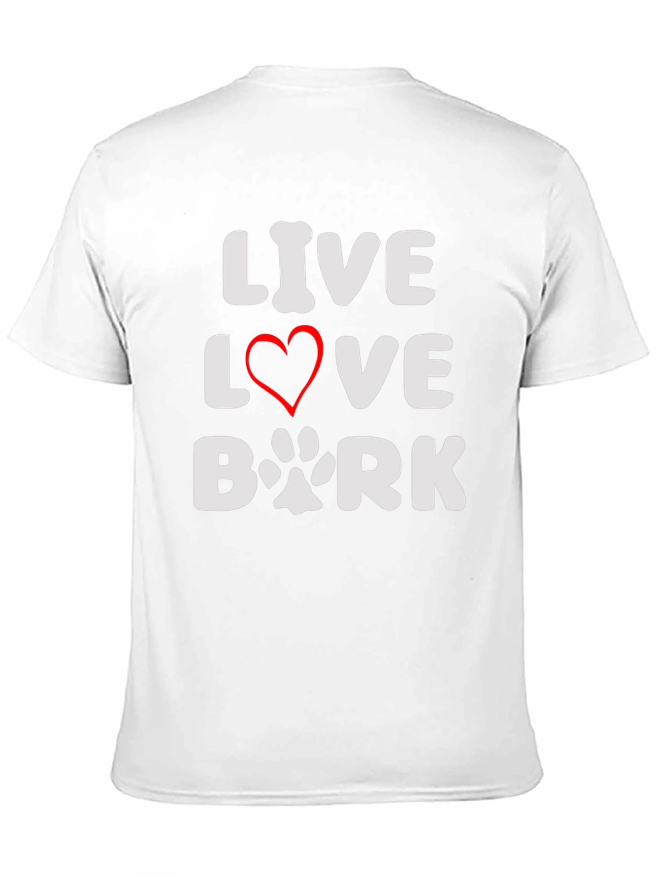 Live Love Bark Black T-Shirt - Dog Lover Tee