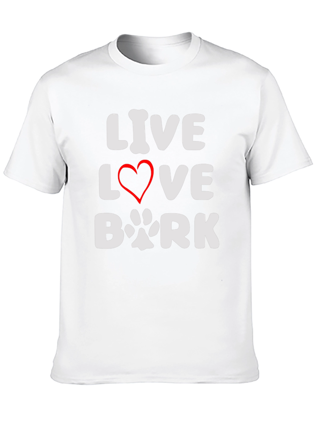 Live Love Bark Black T-Shirt - Dog Lover Tee