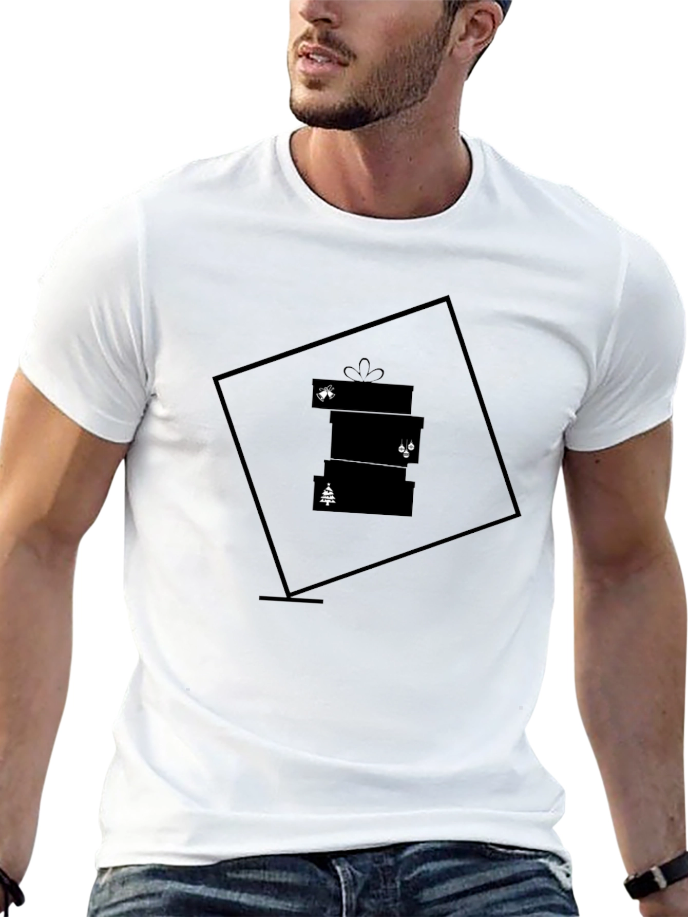 Festive Gift Stack Graphic Tee
