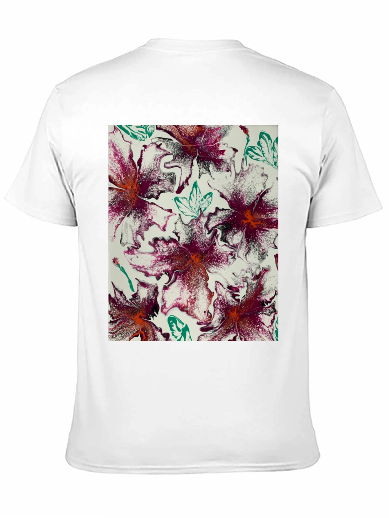 Abstract Floral T-Shirt - Unique Artistic Design