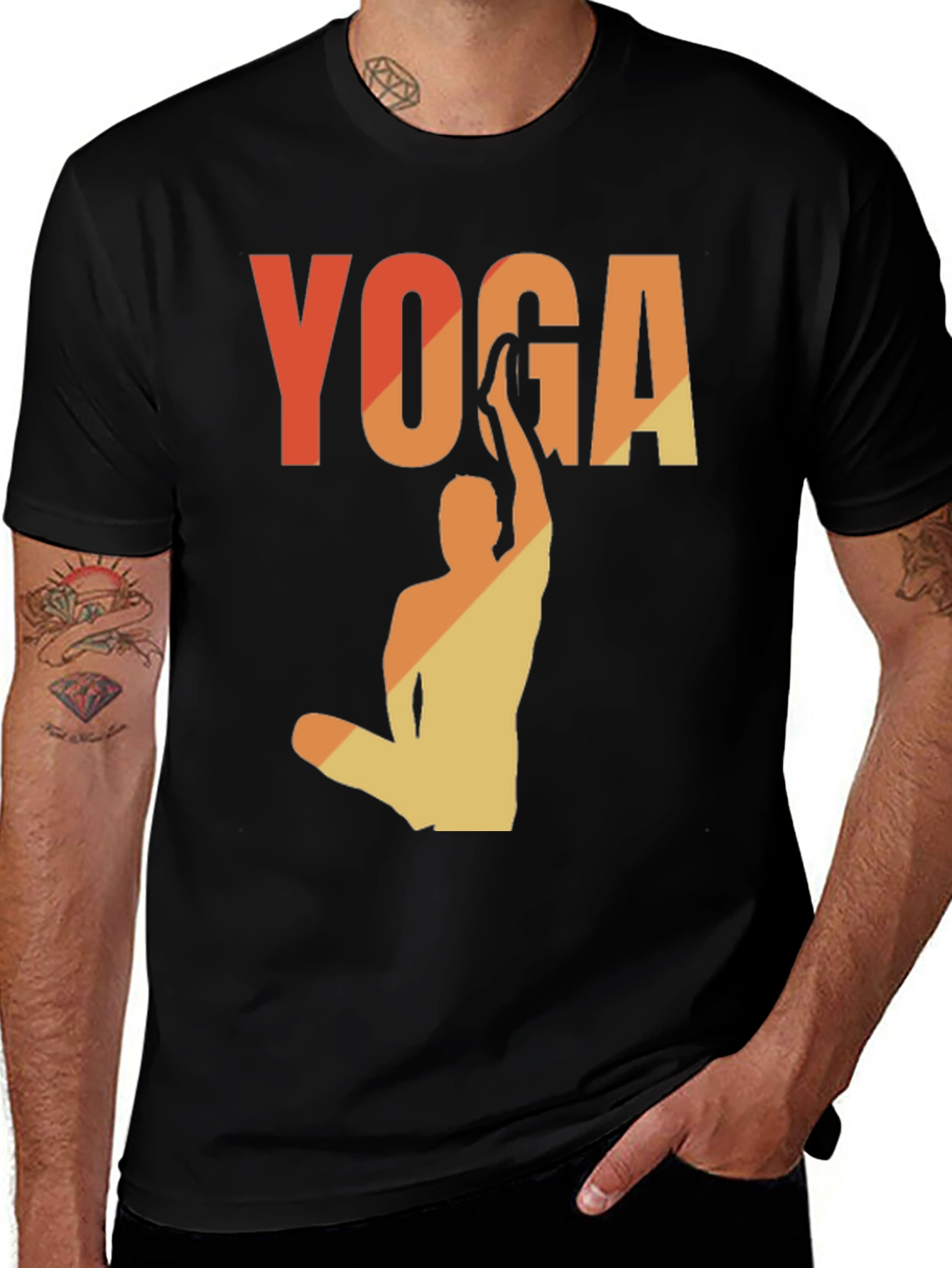 Yoga Pose Graphic Tee - Relaxed Fit