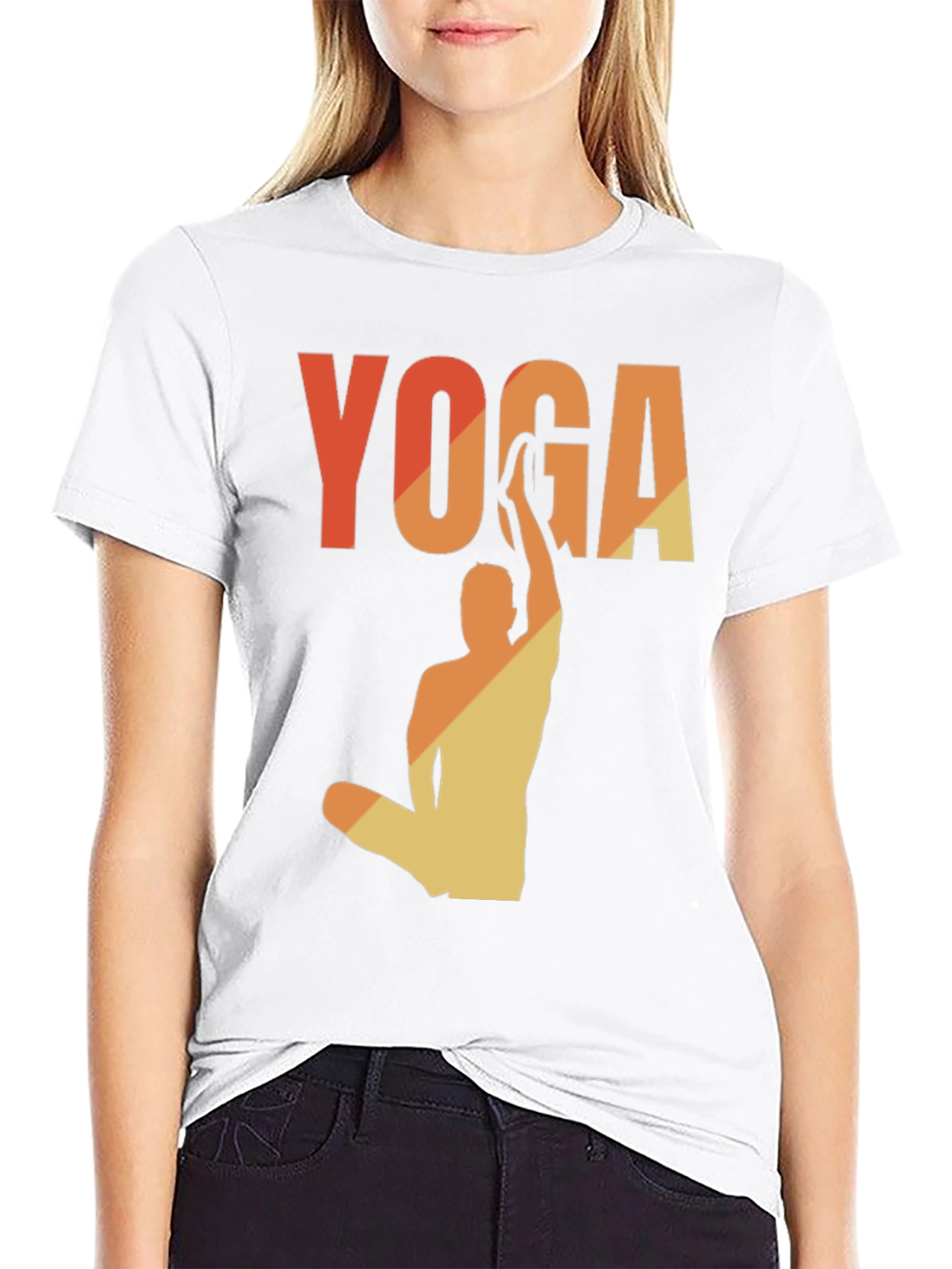 Yoga Pose Graphic Tee - Relaxed Fit