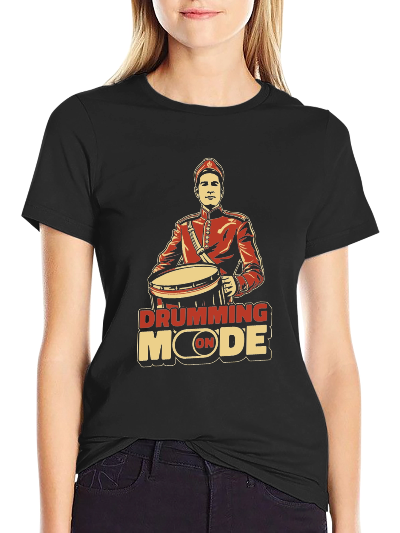 Drumming Mode On Graphic T-Shirt