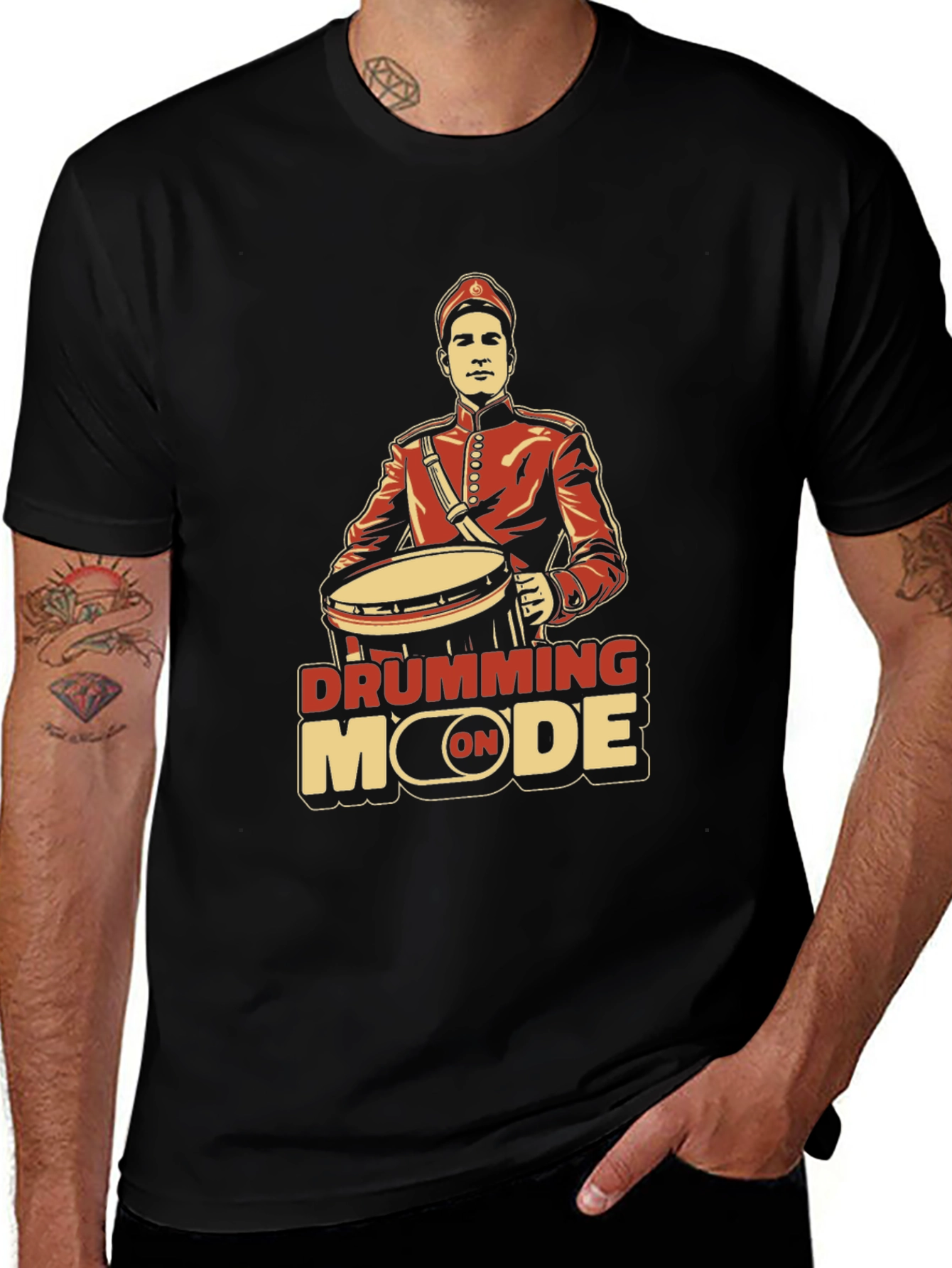 Drumming Mode On Graphic T-Shirt