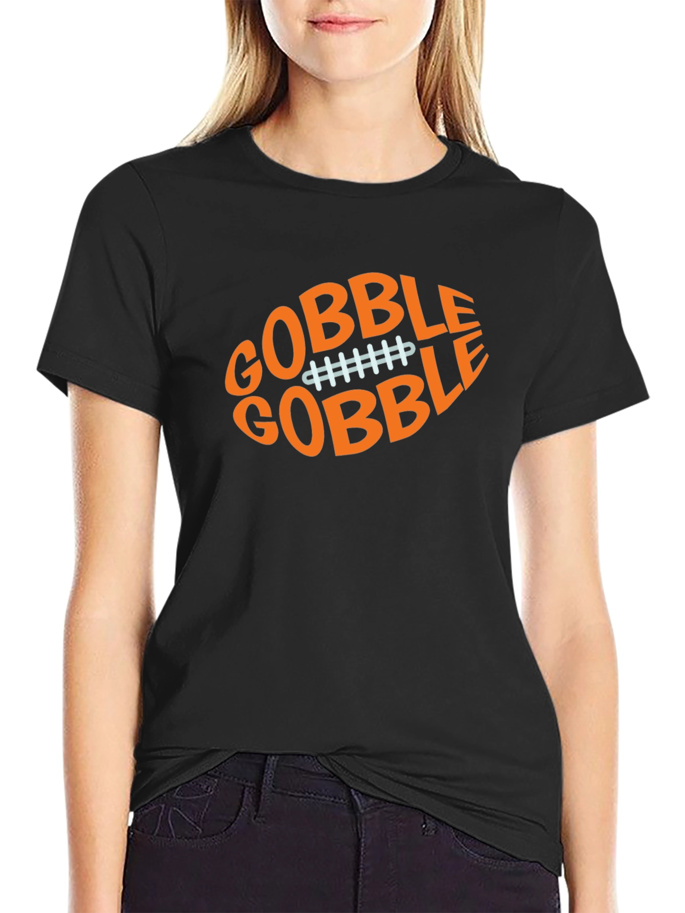 Gobble Thanksgiving Football T-Shirt