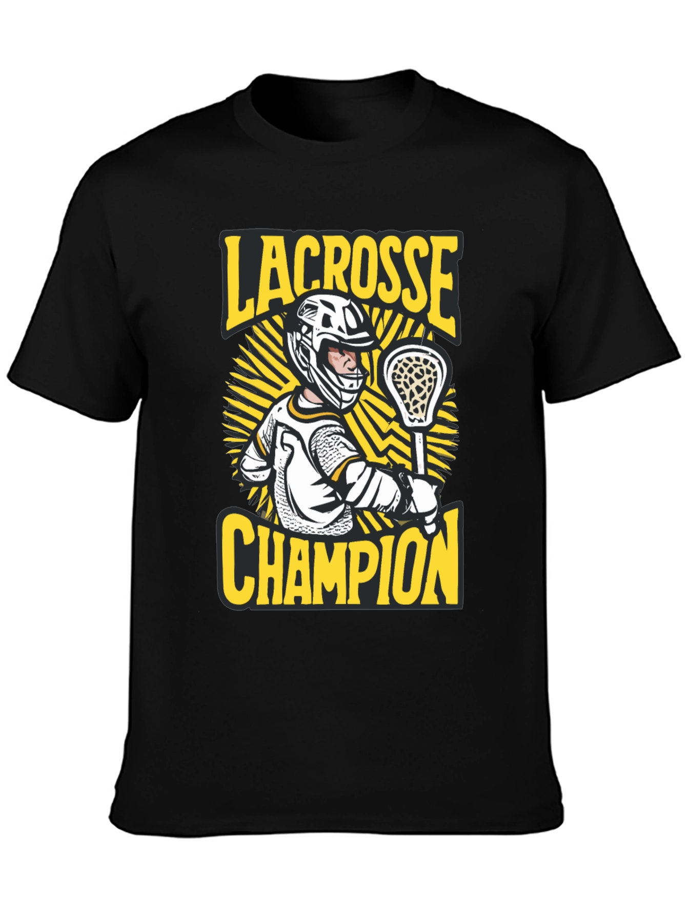 Lacrosse Champion Black Graphic Tee