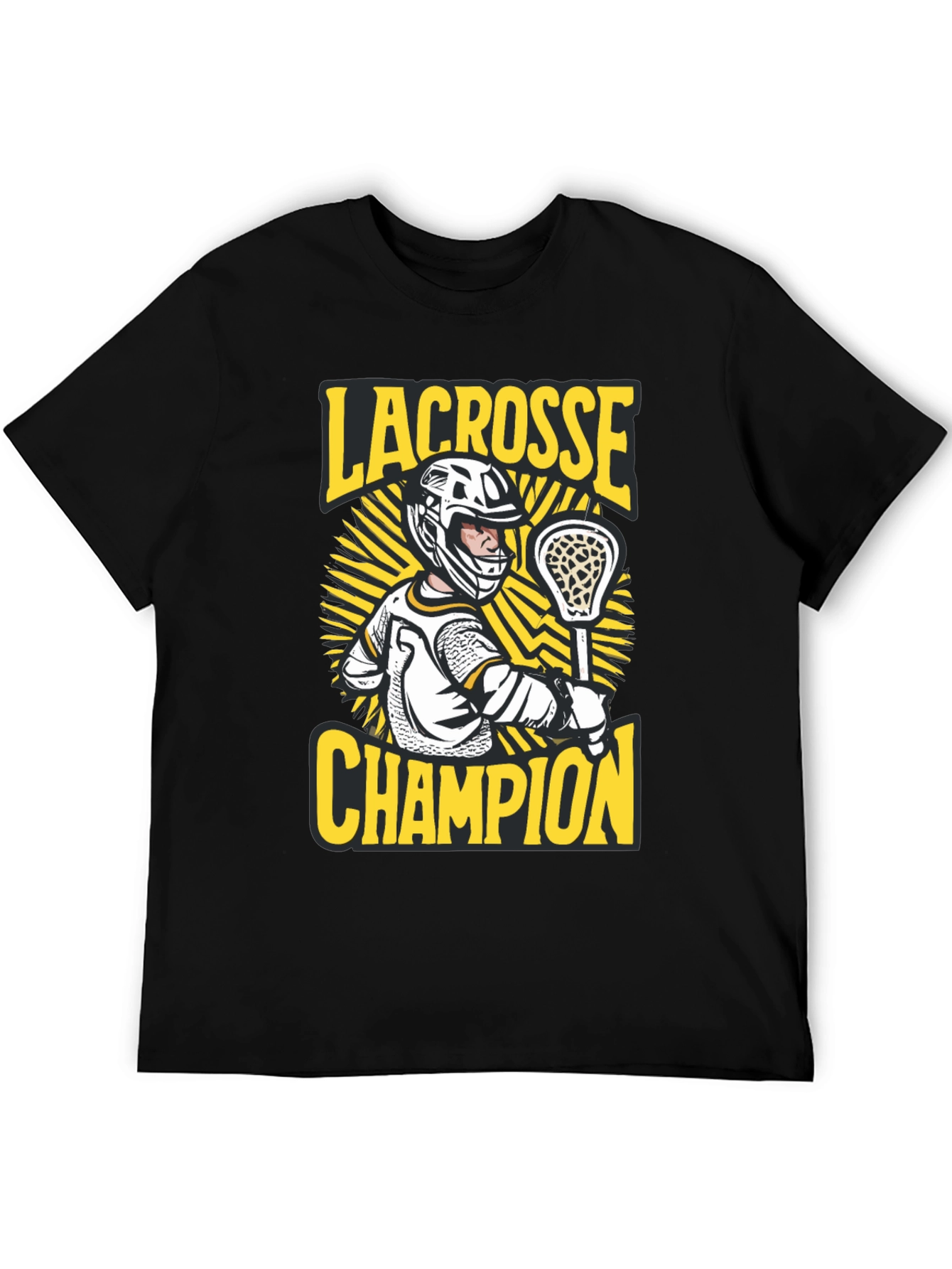 Lacrosse Champion Black Graphic Tee