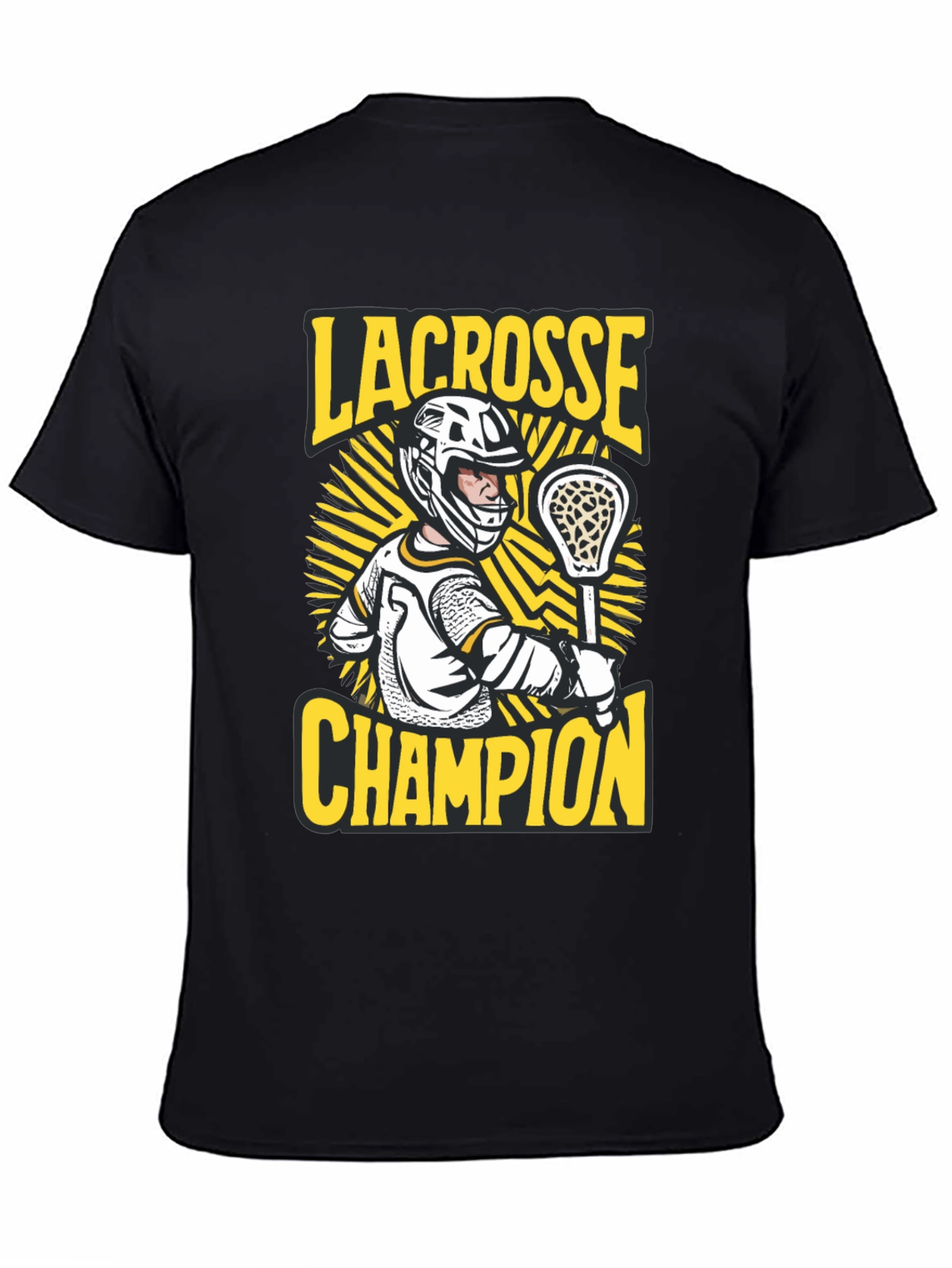 Lacrosse Champion Black Graphic Tee