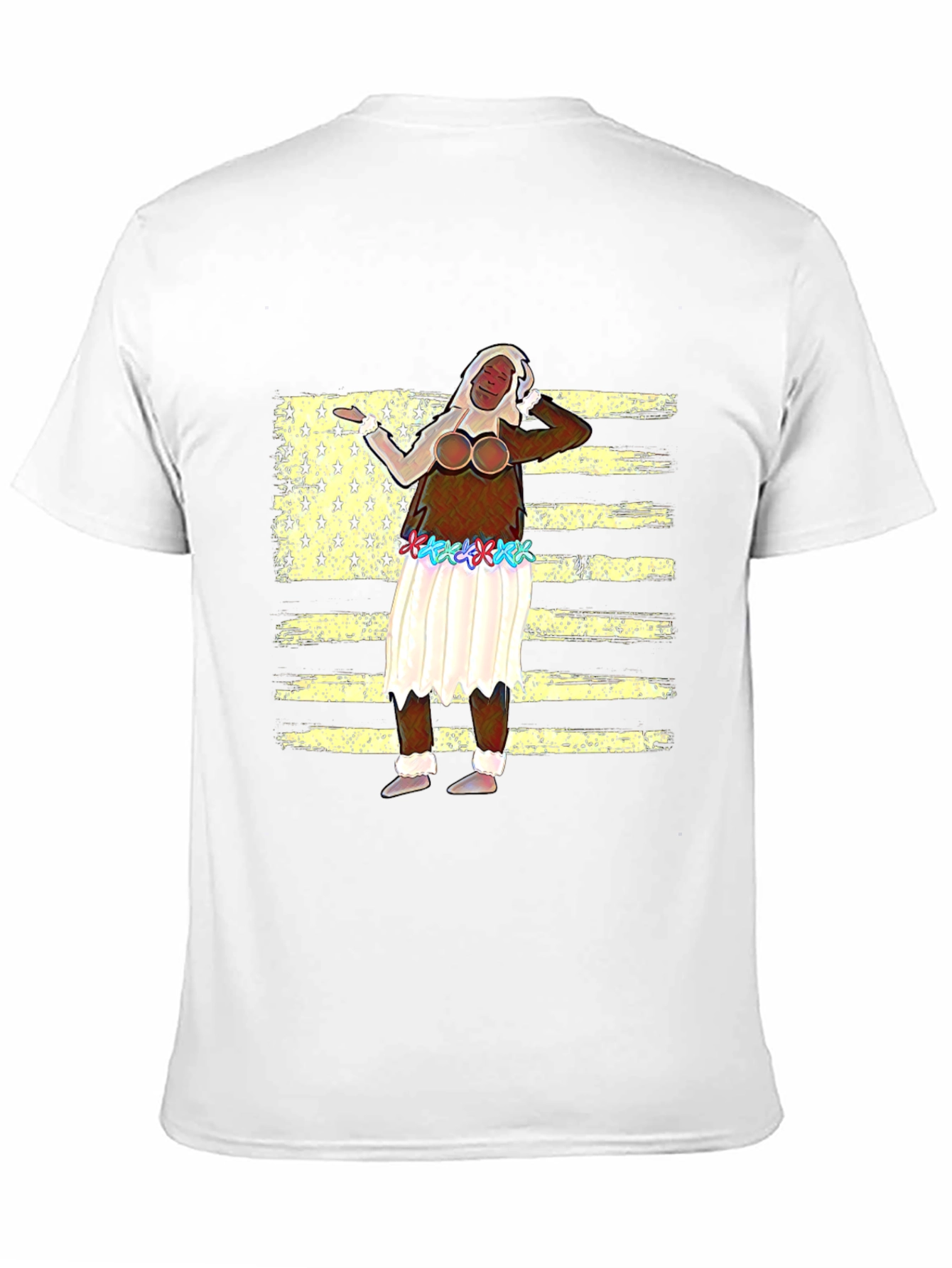 Novelty T-Shirt with American Flag Design