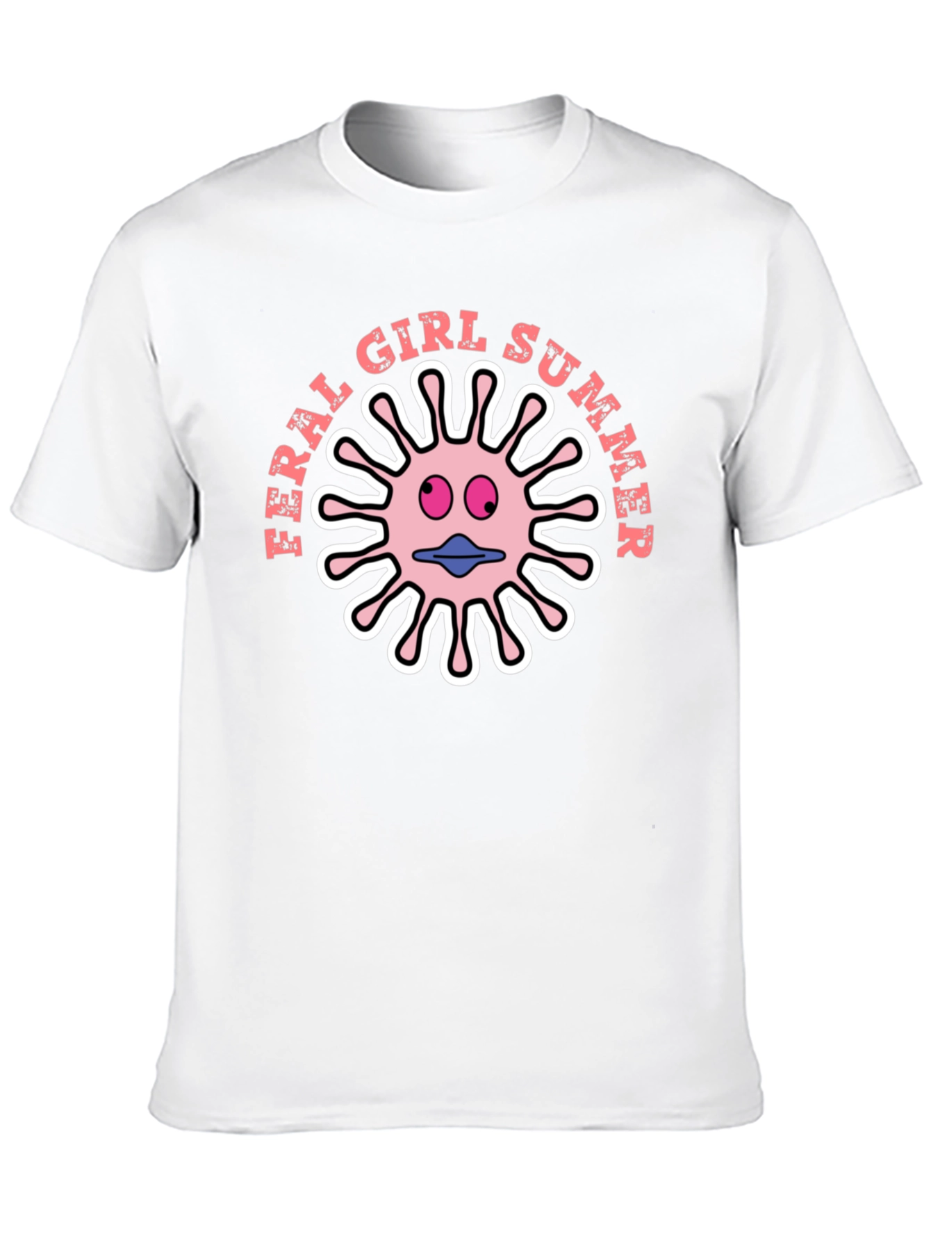 Feral Girl Summer Graphic Tee - Black T-Shirt
