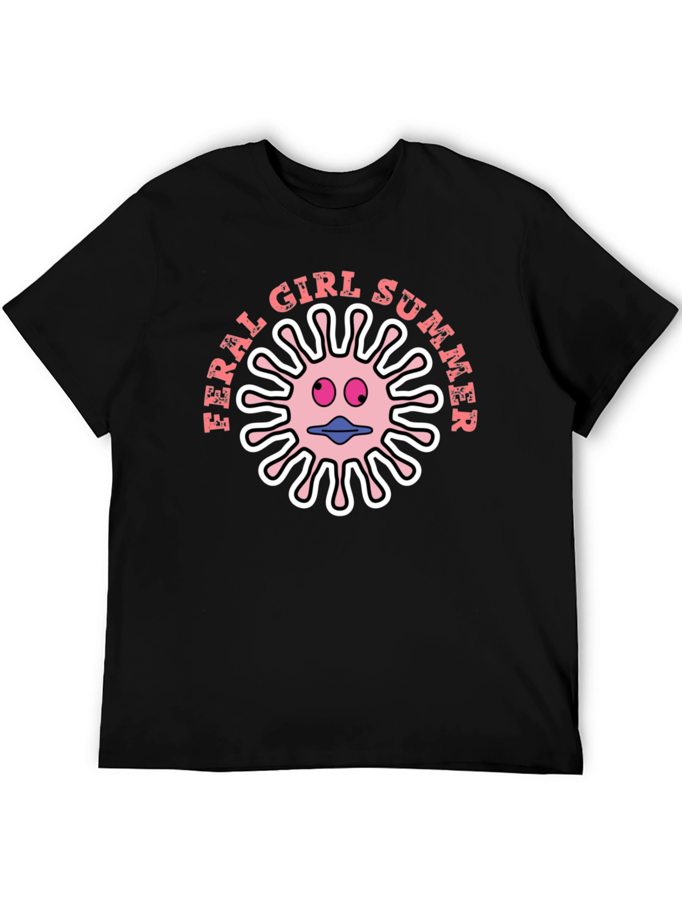Feral Girl Summer Graphic Tee - Black T-Shirt