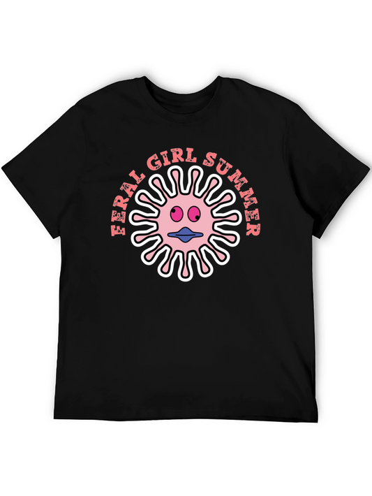 Feral Girl Summer Graphic Tee - Black T-Shirt
