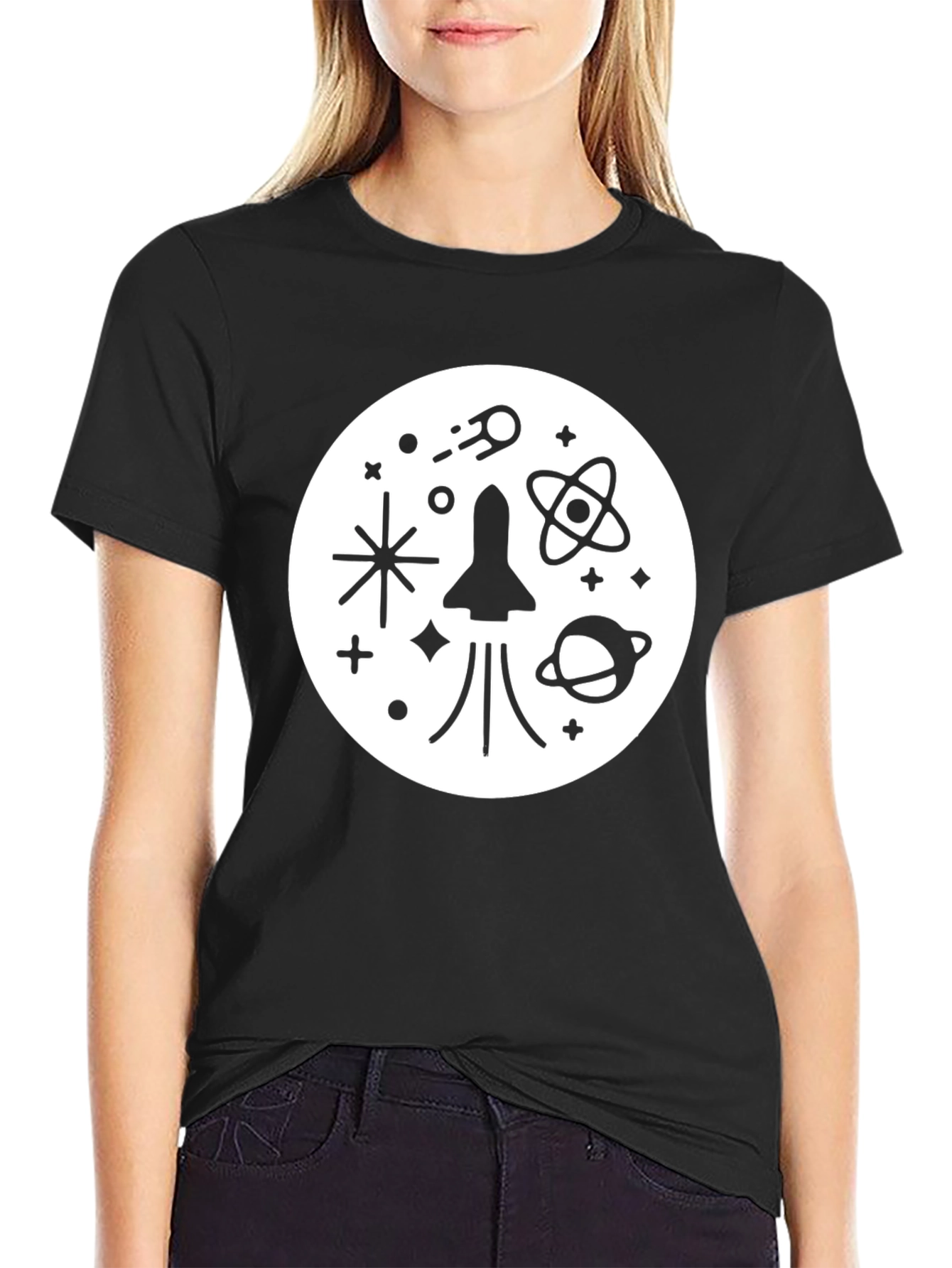 Space Exploration T-Shirt - Rocket Planets Stars