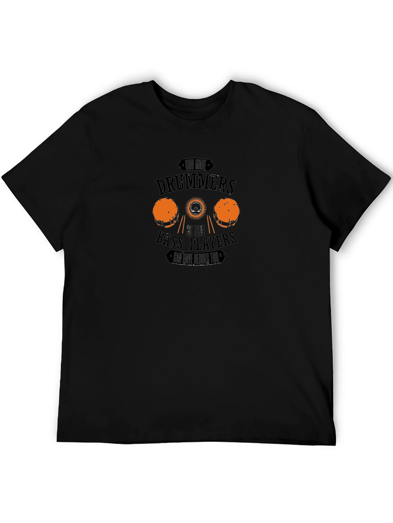 Drummers and Bass Players Black Graphic Tee