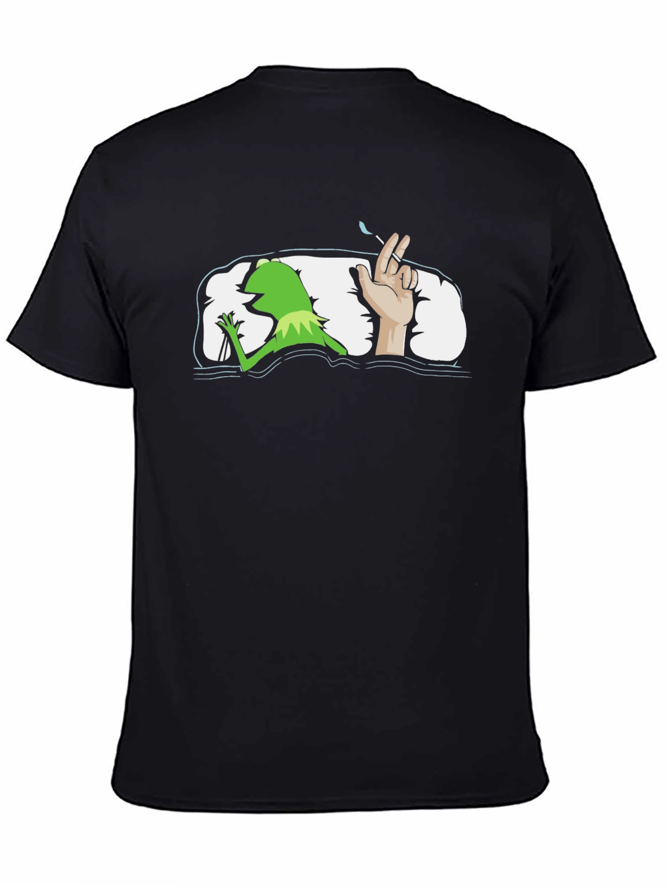 Kermit Smoking Funny Graphic T-Shirt