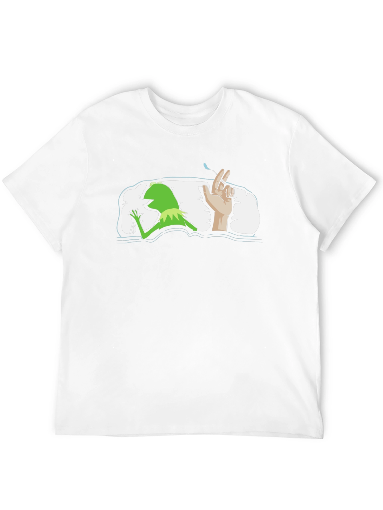 Kermit Smoking Funny Graphic T-Shirt