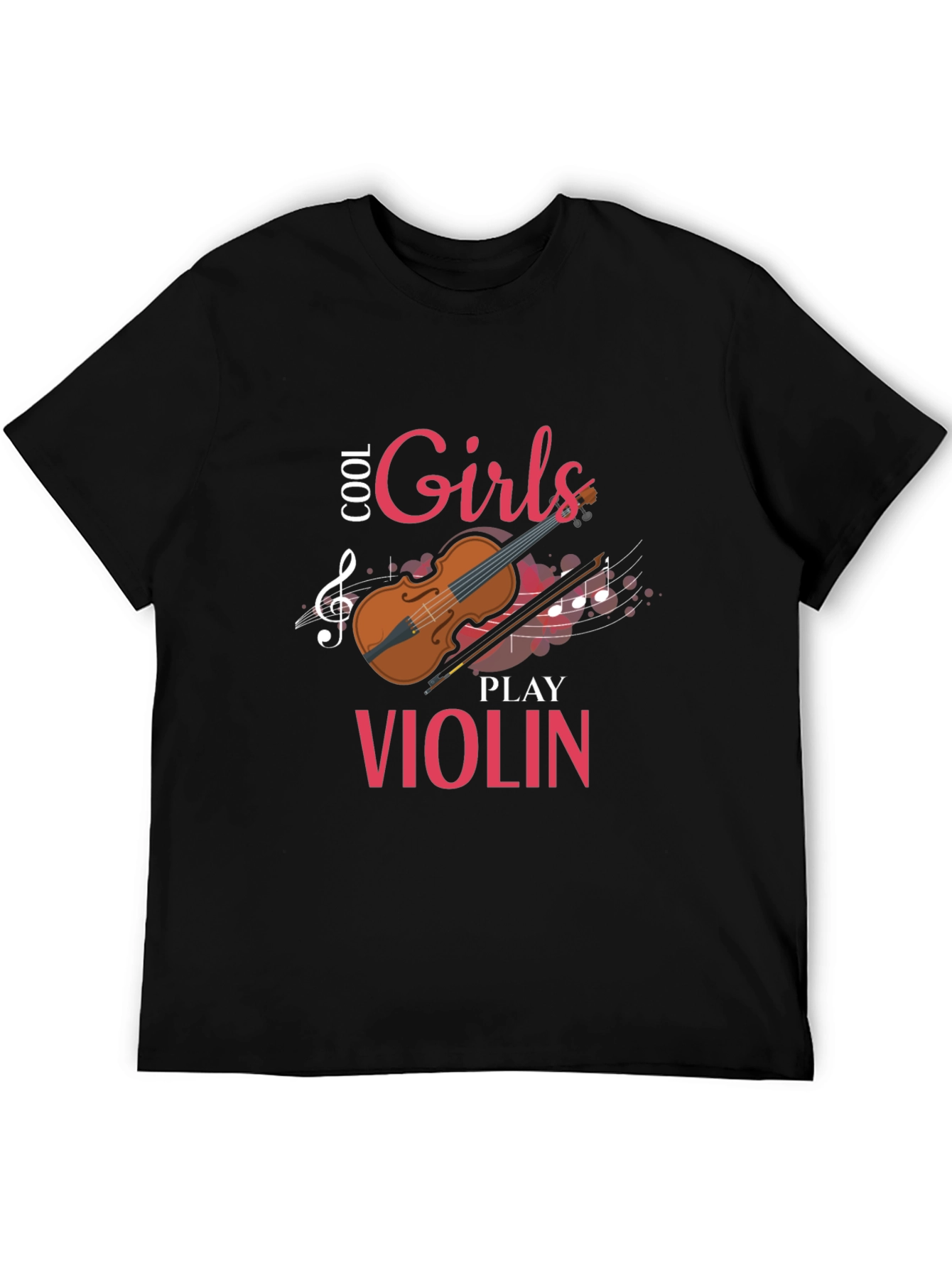 Cool Girls Play Violin Graphic Tee Shirt