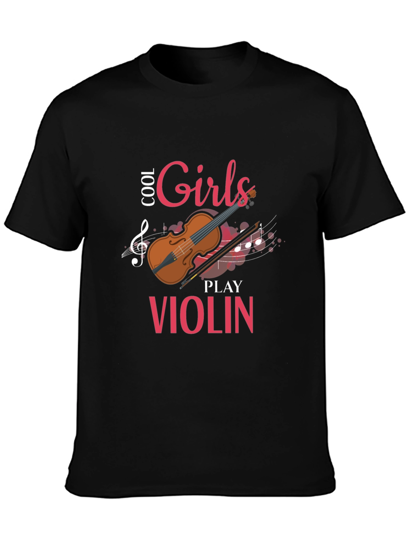 Cool Girls Play Violin Graphic Tee Shirt
