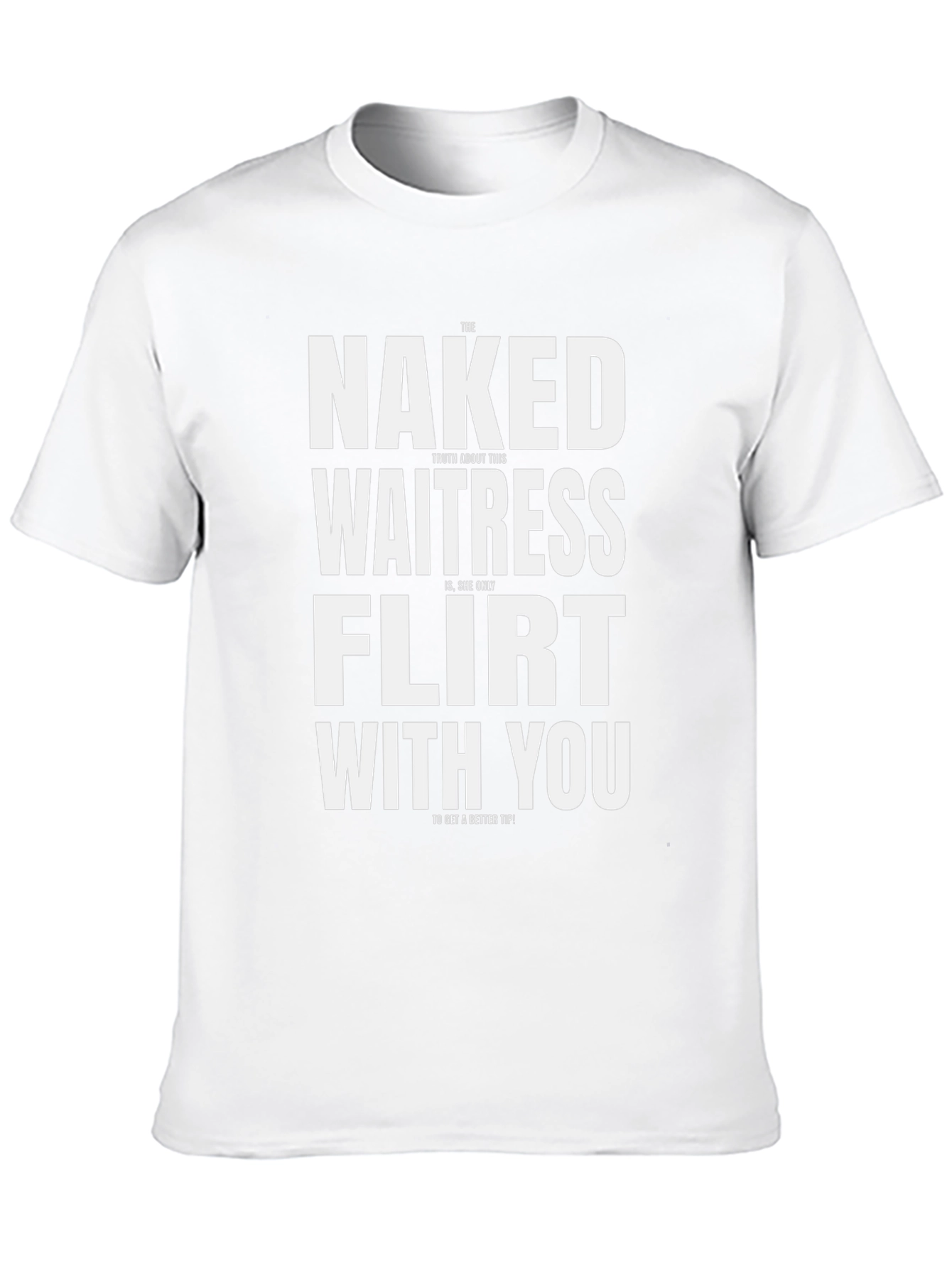 Naked Waitress Flirt Graphic T-Shirt