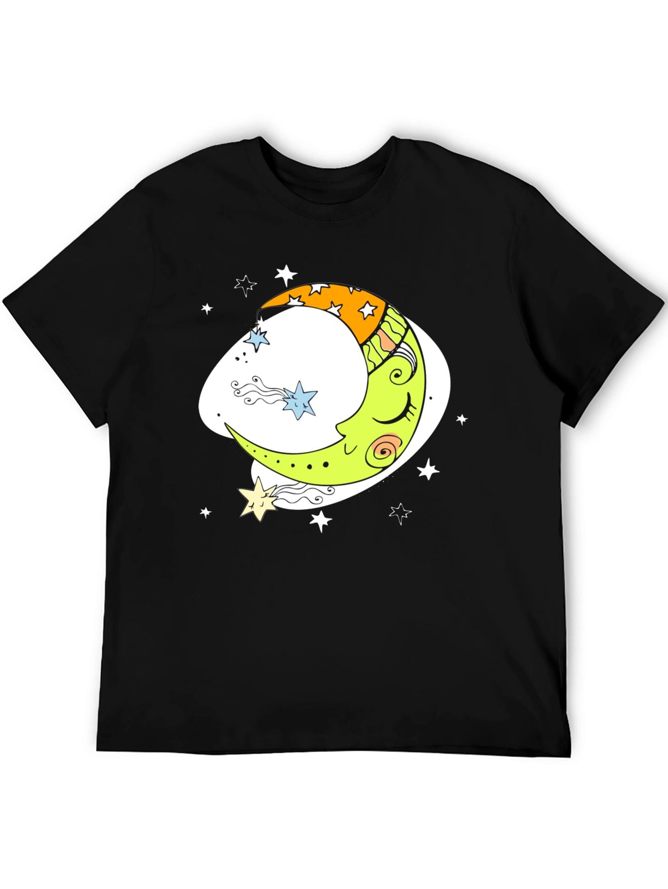 Dreamy Moon Graphic Tee - Black Comfort