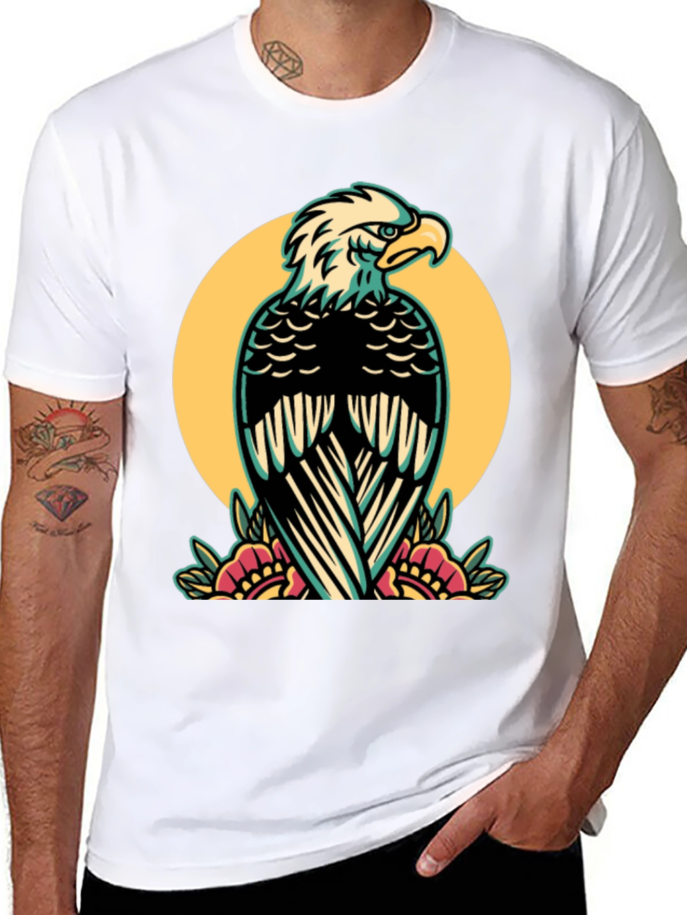 Eagle Graphic Tee - Stylish Mens Black T-Shirt