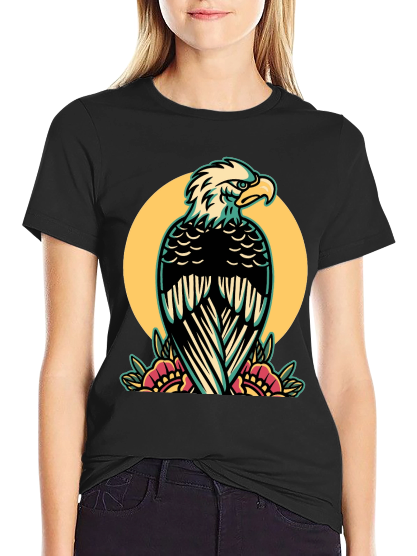 Eagle Graphic Tee - Stylish Mens Black T-Shirt