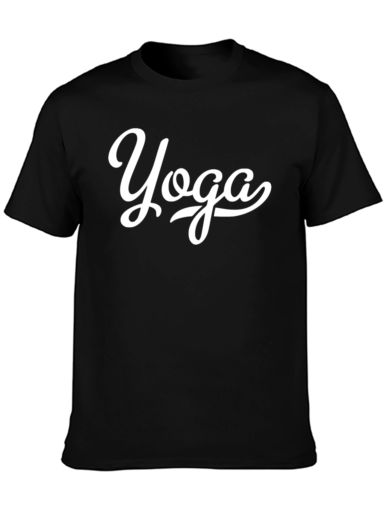 Yoga Graphic Tee - Black Cotton T-Shirt