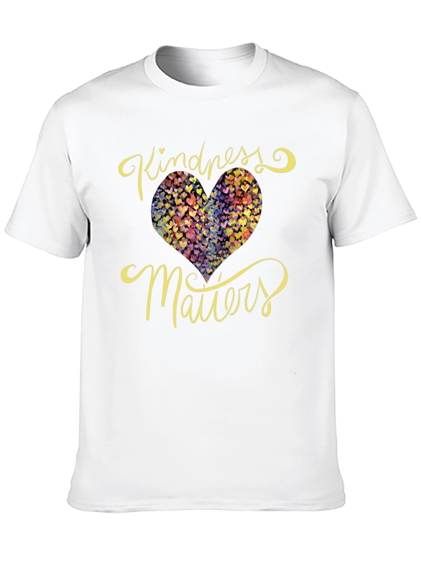 Kindness Matters Heart Graphic Black T-Shirt